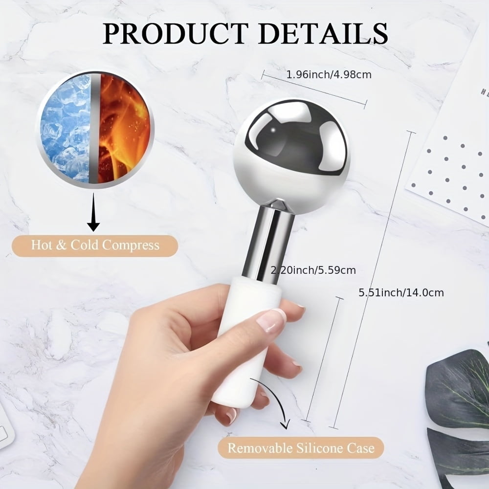1/2pcs Stainless Steel Ice Ball for Face, Spa Massage Roller, Unscented Skin Care Tool, Body Massager, Ice Ball Roller, No Power Supply Need - Image 5