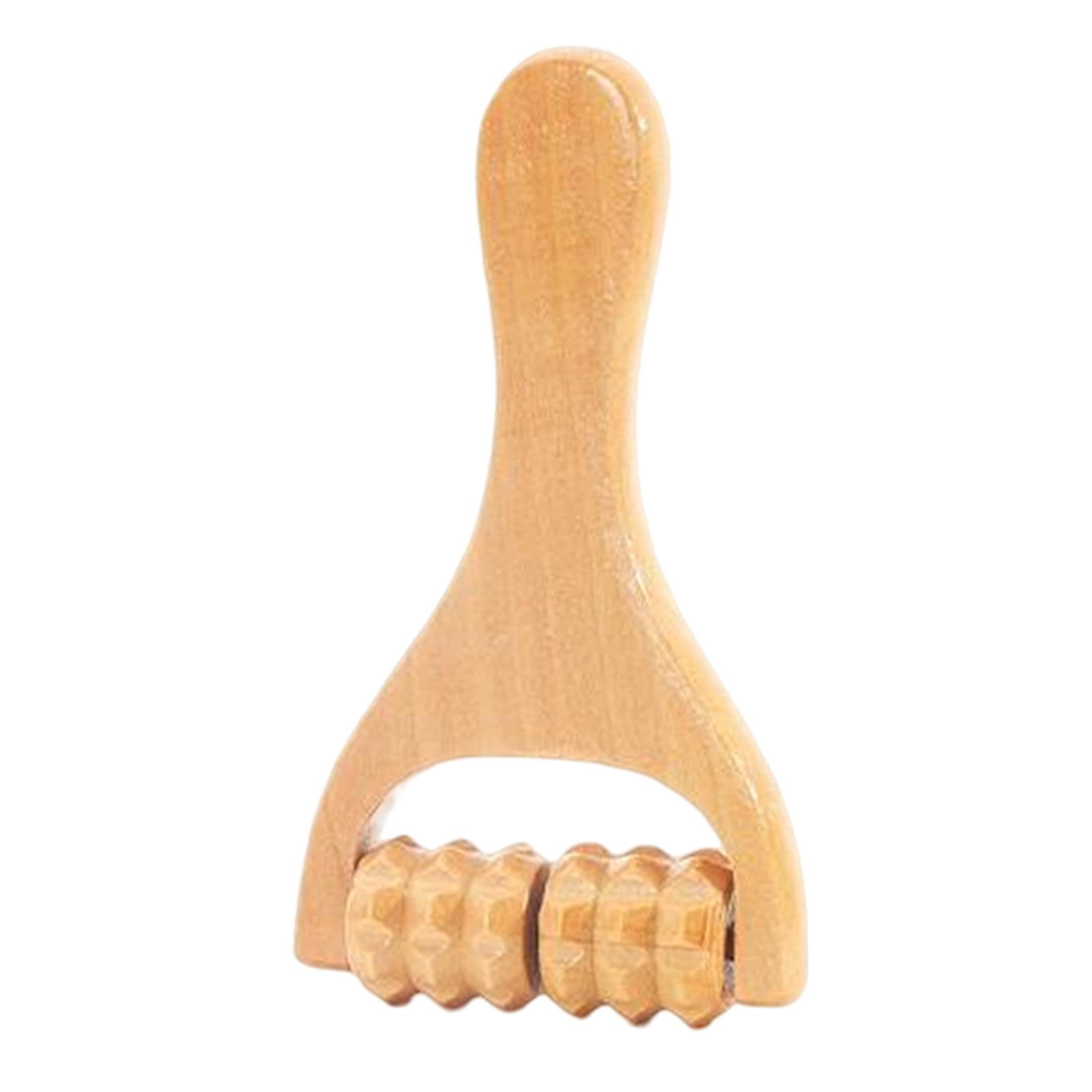 Manual Handheld Roller Massager Professional Wooden Body Massage Tool for Shoulders, Face, Thighs, Back, Hands Style B - Image 2