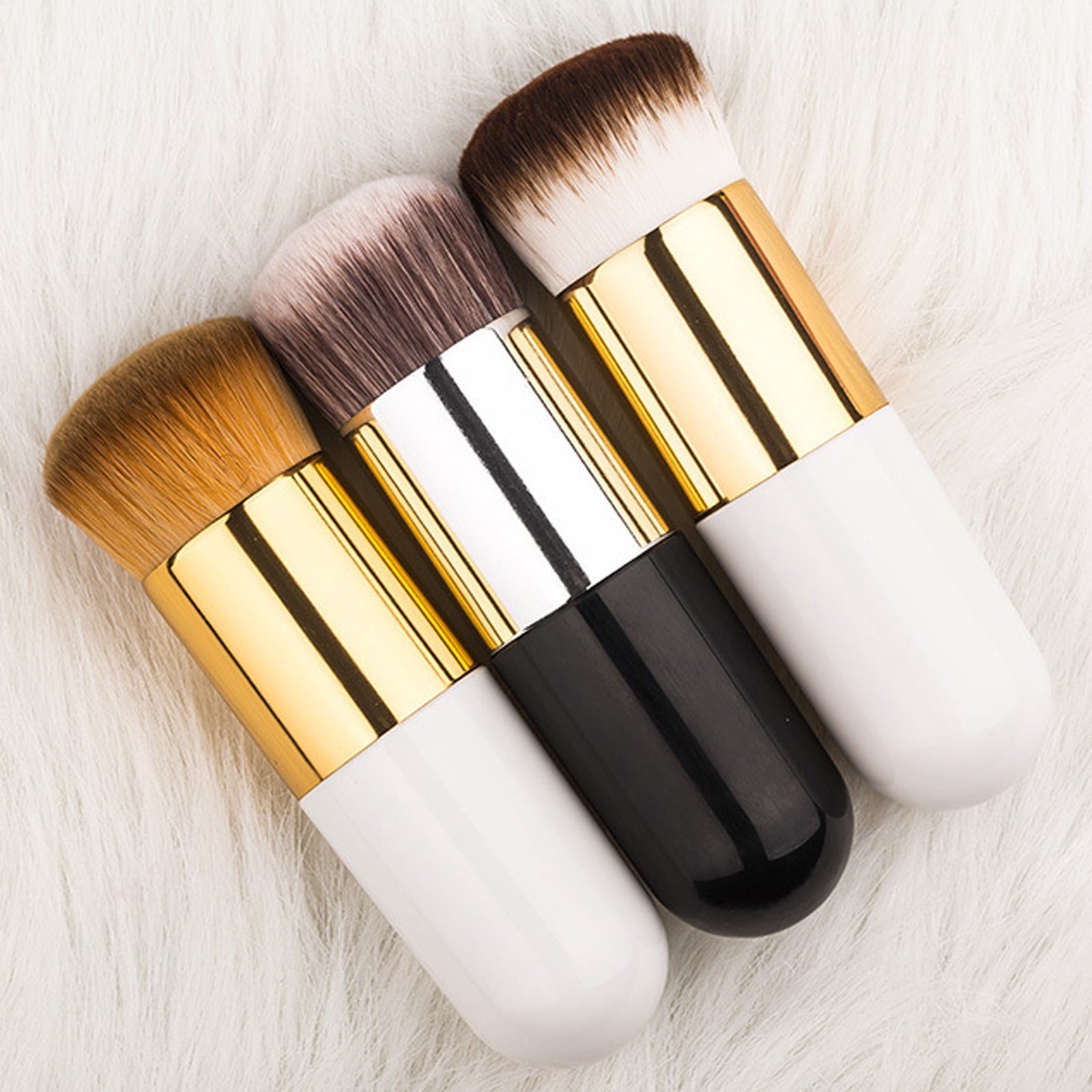 Cosmug Makeup Brushes Mini Brush Foundation Brush Makeup Brush Beauty Tools Round Silver Foundation Brush Brush, Makeup Brush Tool Clearance - Image 4