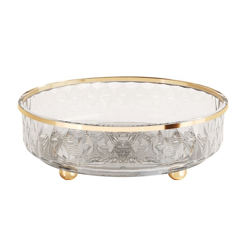 360 Rotating Cosmetic Organizer Light Luxury Perfume Skincare Organizer Transparent Makeup Storage Tray - Image 6