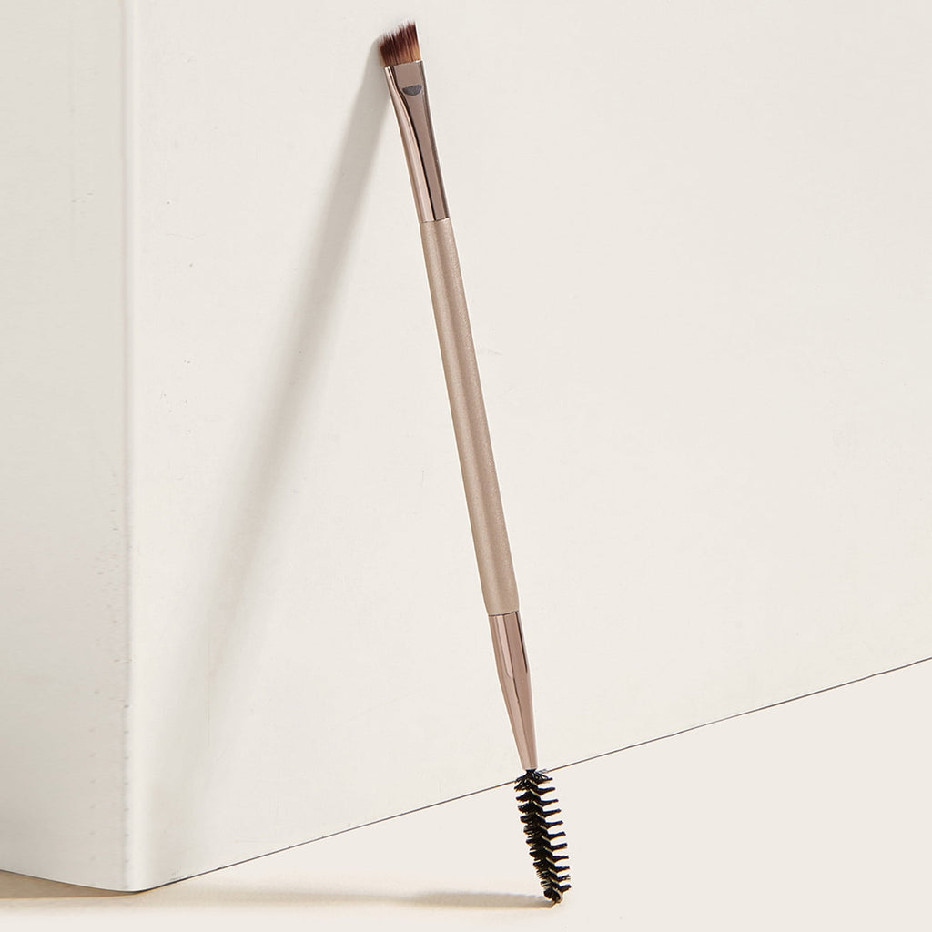 Professional Double-Ended Angled Eye Brow and Spoolie Champagne Gold - Image 2