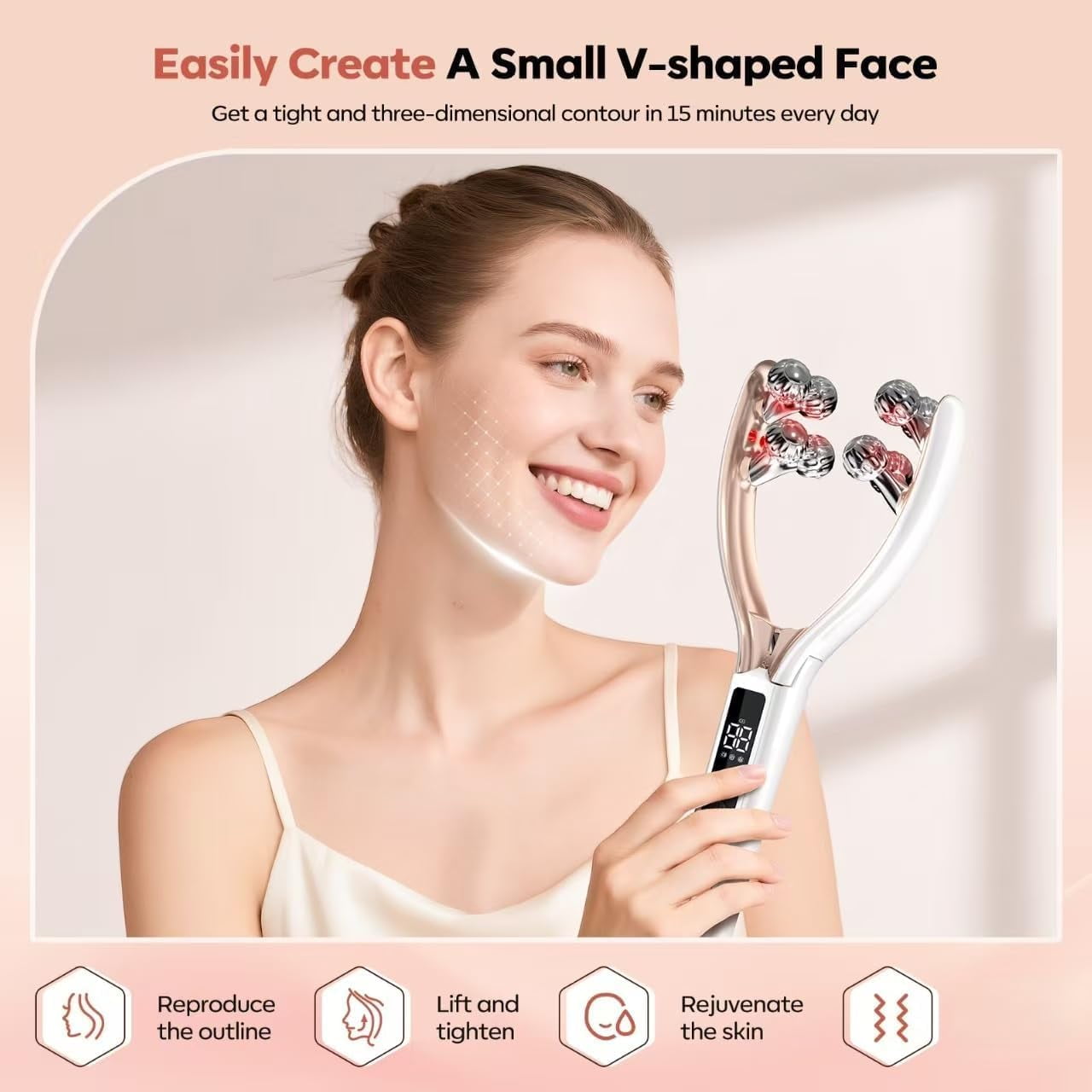 Doge&Vollar Facial Massager Face and Neck | Shaper & Slimmer for Women | Korean Skin Care | Lymphatic Contour Face Br... - Image 3