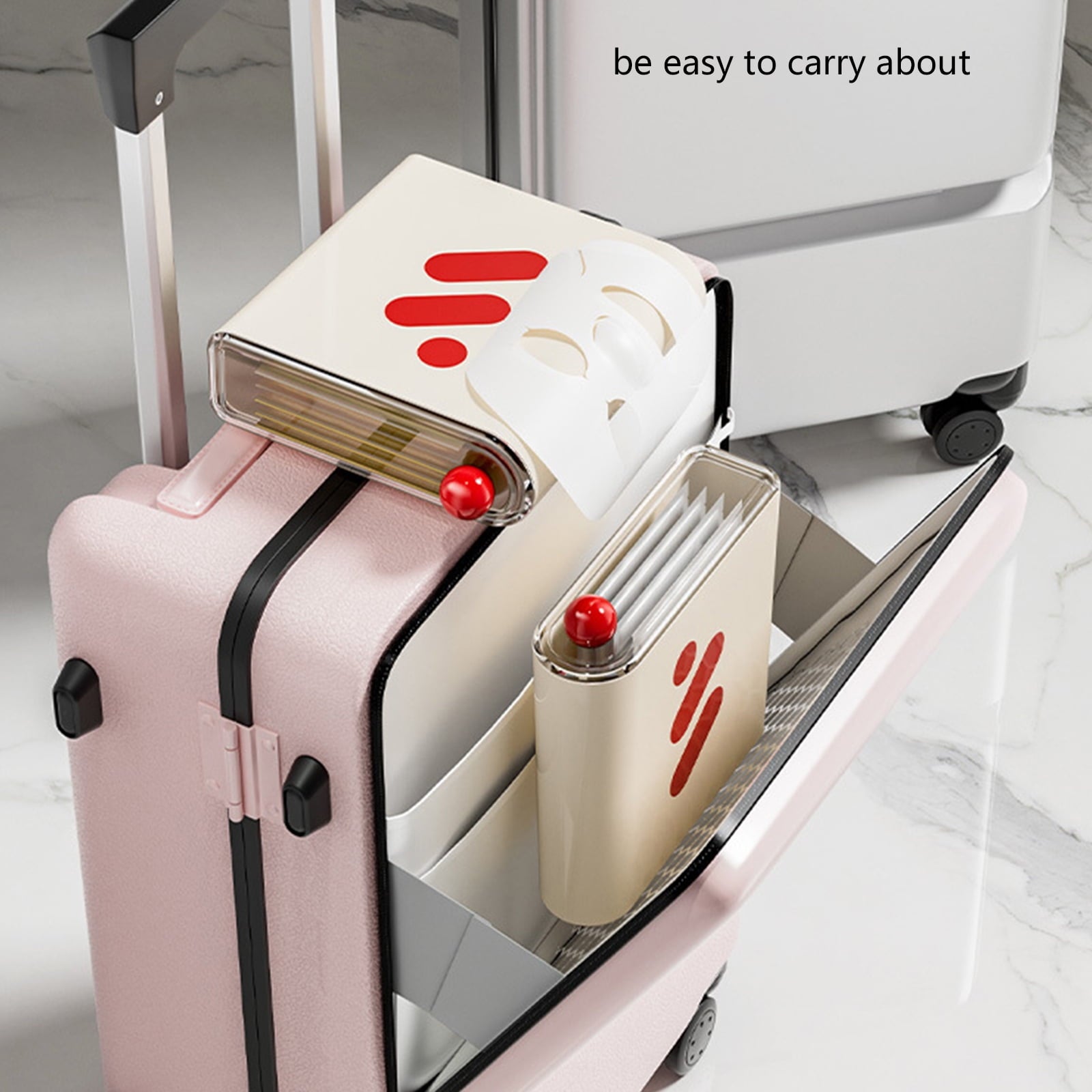 Stackable Skincare Organizers With Airtights Seal for Sheet Mask Cosmetic Storage In Dresser Cabinet Application - Image 5