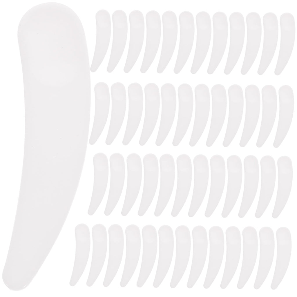 Reusable Makeup Spoon and Facial for Face Use Durable Plastic Beauty Tool White 50Pcs - Image 5