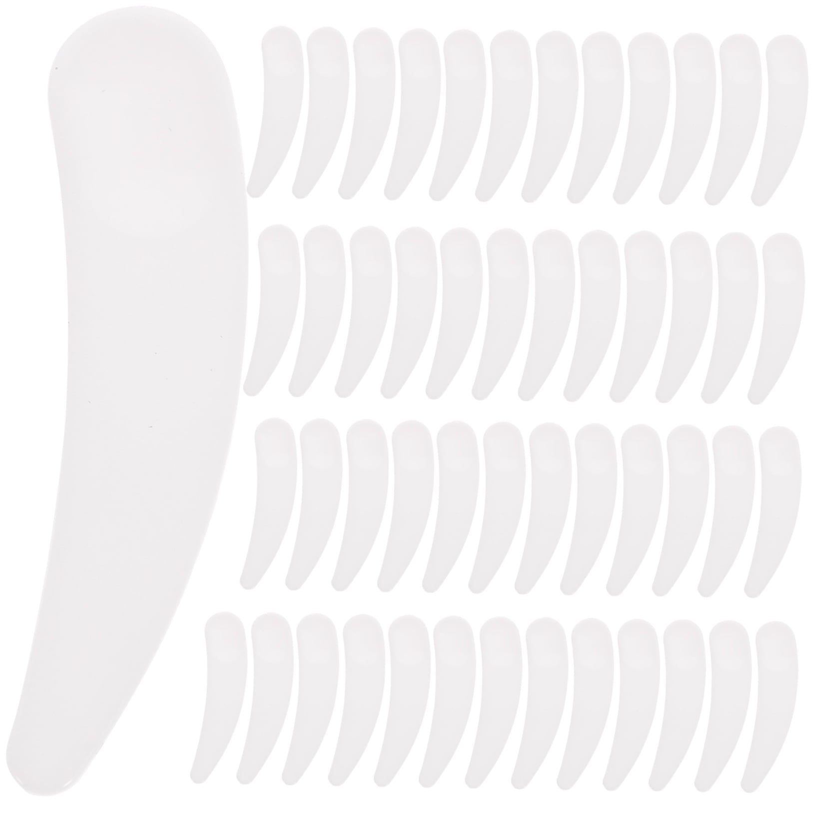 Reusable Makeup Spoon and Facial for Face Use Durable Plastic Beauty Tool White 50Pcs - Image 5