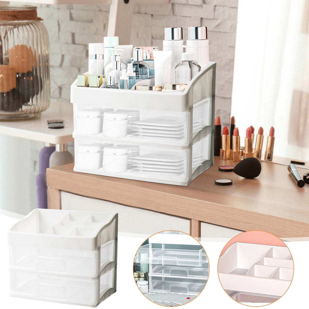 Makeup Organizer for Vanity Cosmetic Display Cases Large Capacity Bathroom Countertop Plastic Storage for Skin Care P... - Image 2