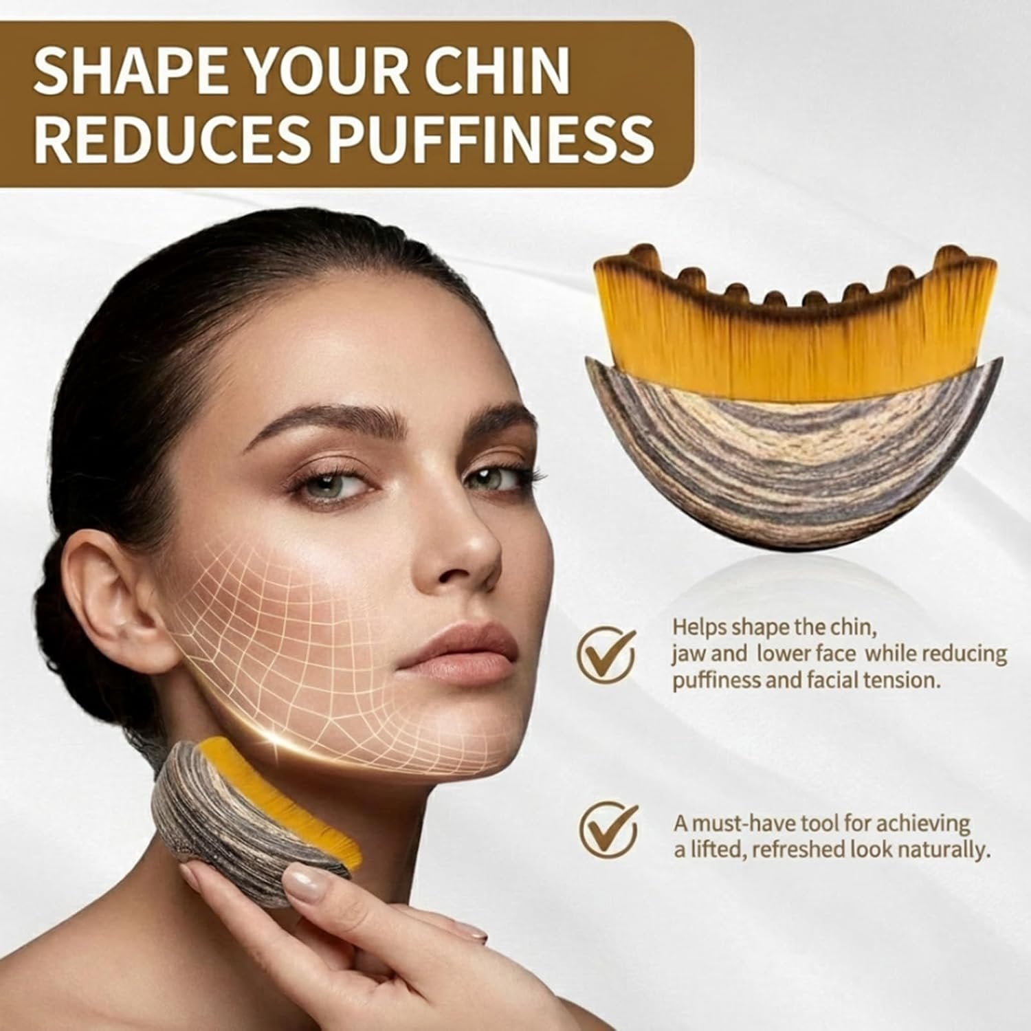 Lymphatic Contour Brush Improves Glow for Sculpting Anti-Puffiness, Detox & Lift(1 Pcs Lymphatic Drainage Brush) - Image 3