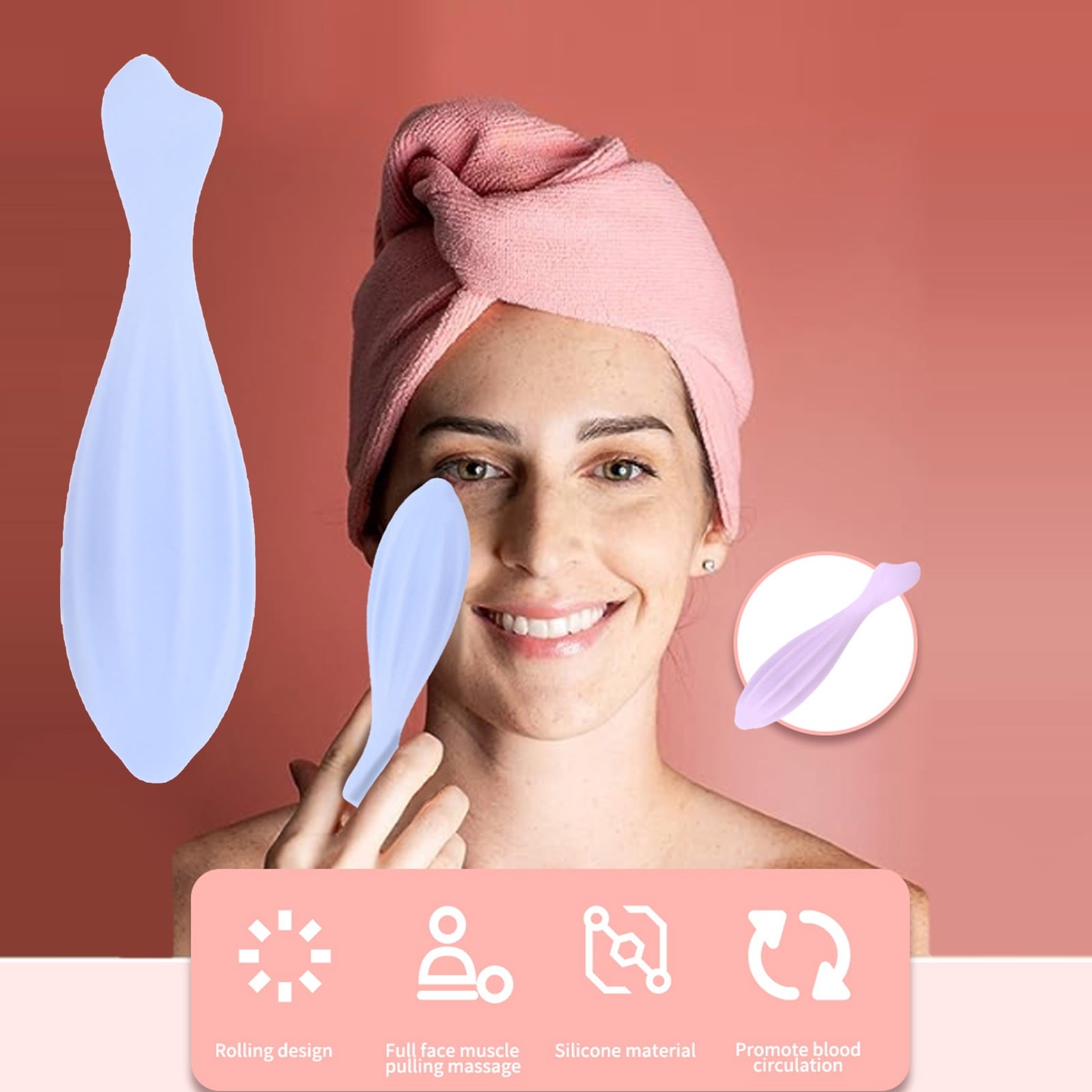 Face Roller Face Beauty Roller Skin Care Tools Massager for Face Eye Neck Body Relaxing Relieve Fine Line Roller - Image 2