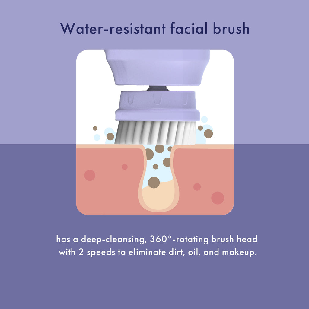 Conair True Glow Battery-Operated Facial Cleansing Brush, 3 Pieces - Image 4