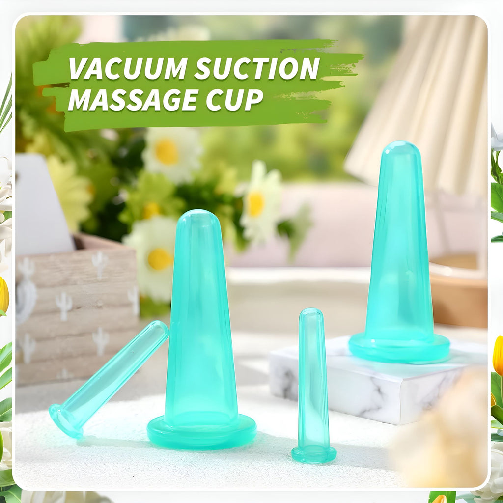 OITY 4 Pcs Face Cupping Set,Facial Cupping Set for Face And Eye Massage,Silicone Massage Vacuum Anti Aging Beauty Tool Facial Care - Image 4