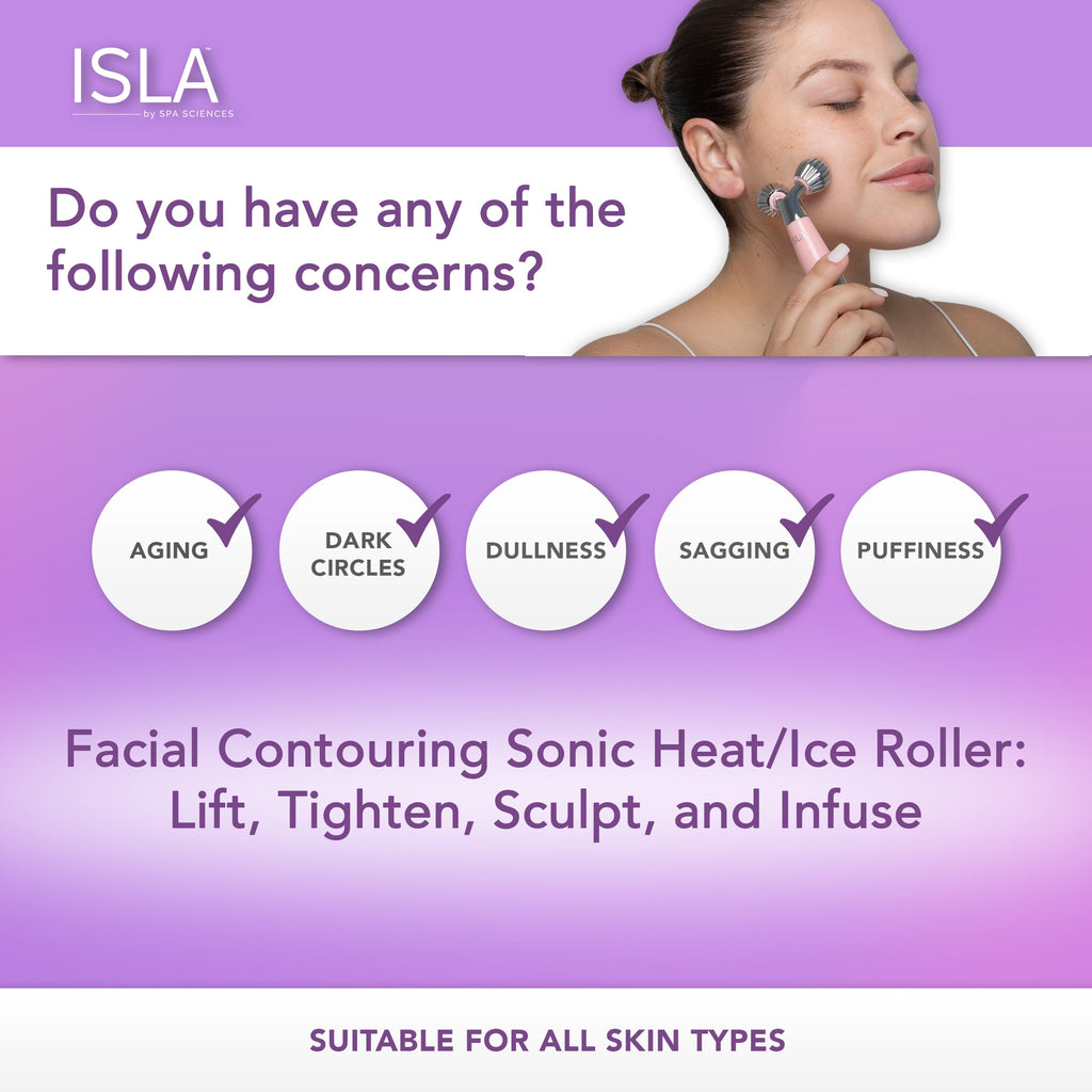ISLA Sonic Ice & Heat Contouring Roller, Stainless Steel for Face & Neck, Reduces Puffiness, Fine Lines, and Wrinkles... - Image 6