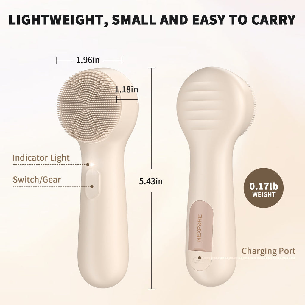 Facial Cleansing Brush, Waterproof Sonic Face Brush for All Skin Types,Electric Silicone Face Scrubber for Deep Clean... - Image 6