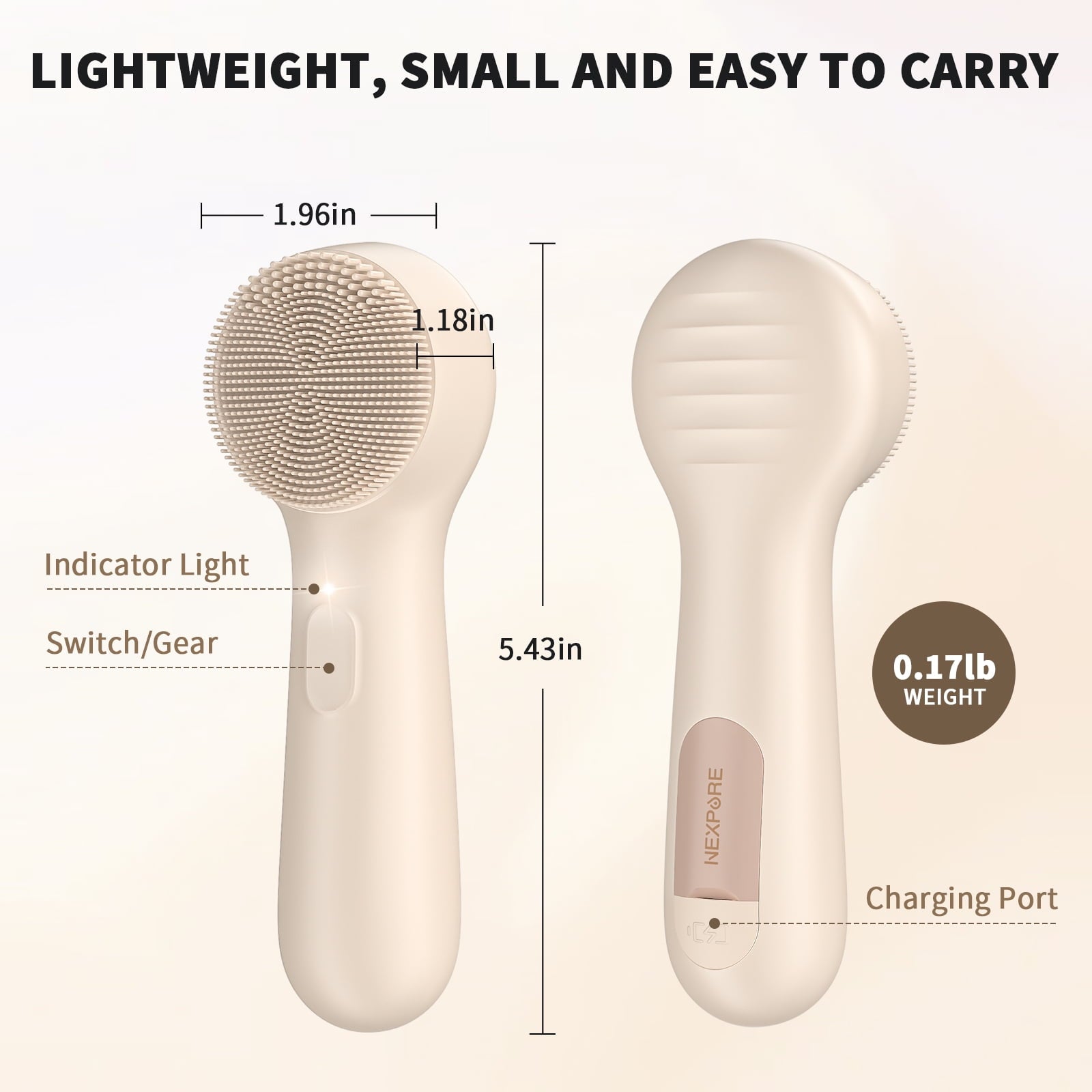 Facial Cleansing Brush, Waterproof Sonic Face Brush for All Skin Types,Electric Silicone Face Scrubber for Deep Clean... - Image 6