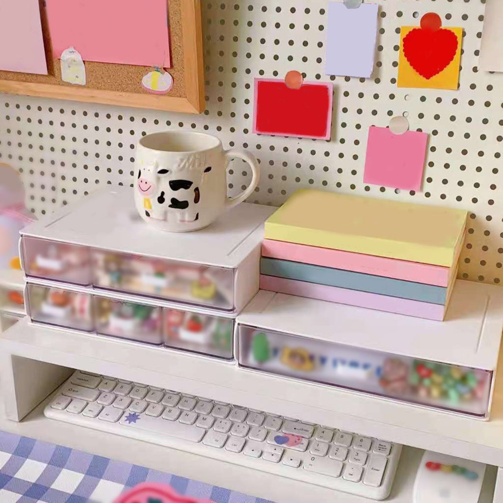 Yokua Clear Stacking Drawer Desktop Cosmetic Organizer Stackable Skincare Storage for - Image 6
