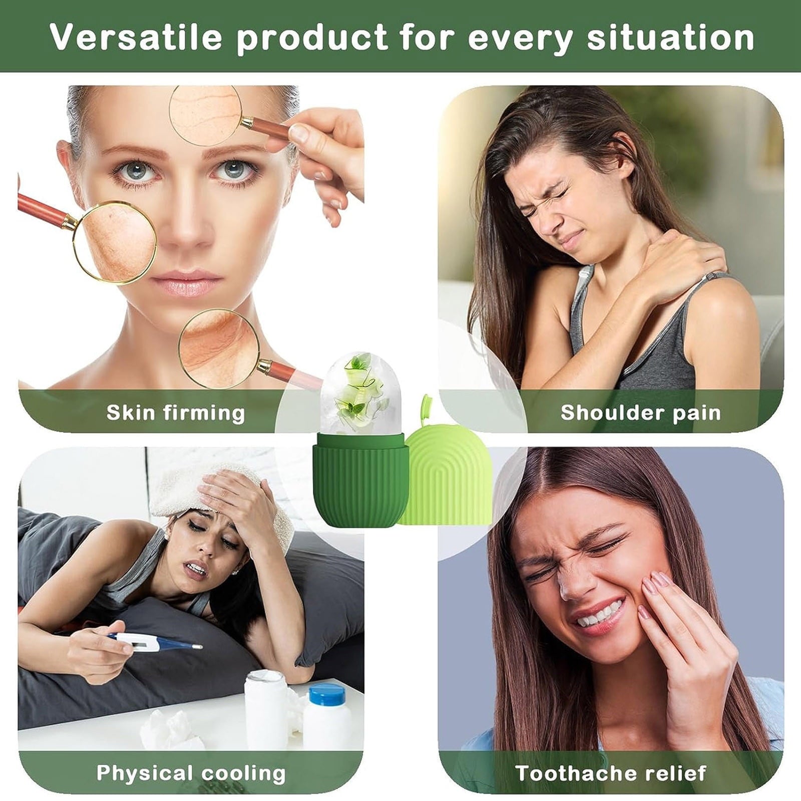 Ice Roller for Face and Eye, Ice Face Roller, Facial Beauty Ice Roller Skin Care Tools, Ice Facial Cube, Gua Sha Face... - Image 4