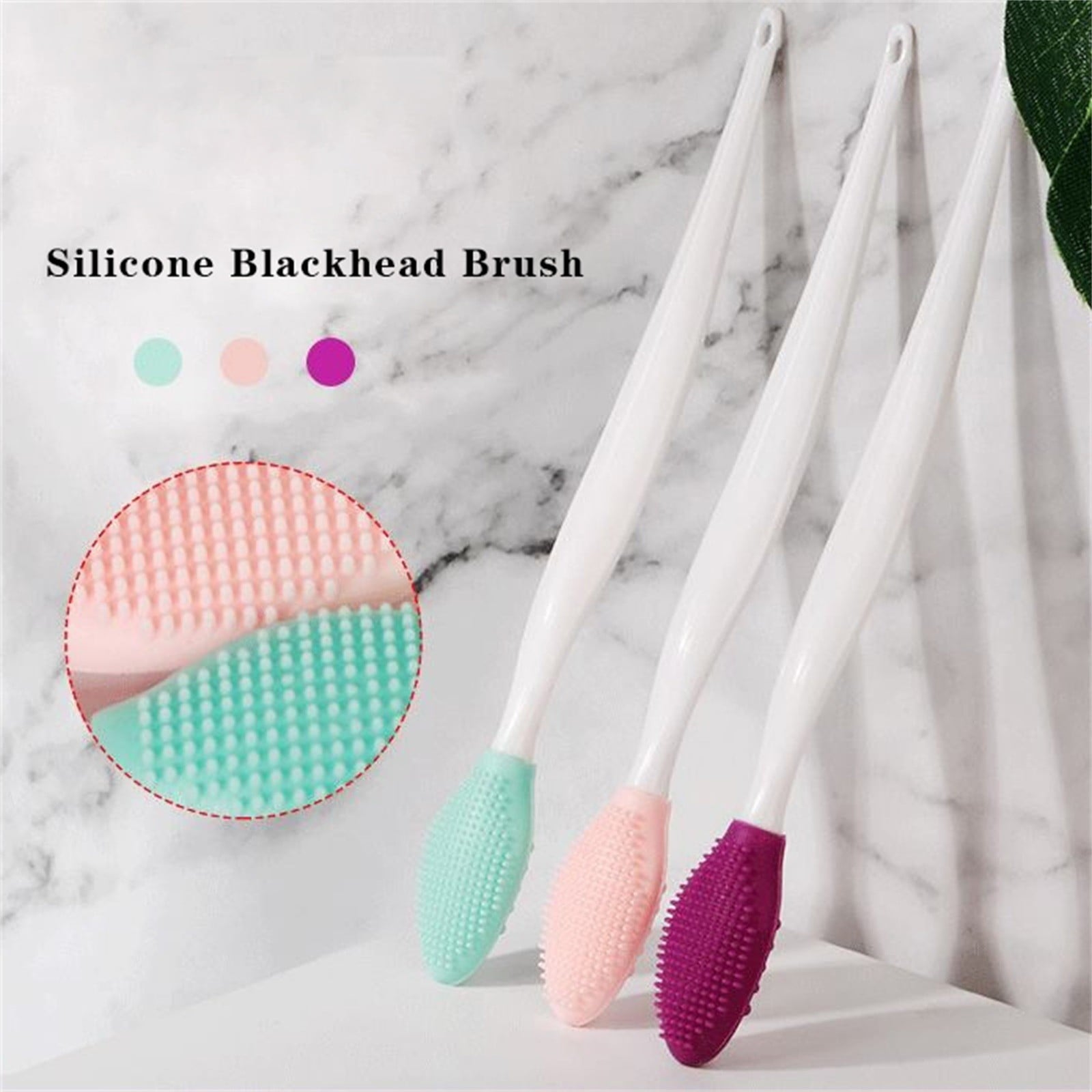 Silicone Facial Cleansing Brush - Double Sided Nose Cleaning Tool, Soft Exfoliating Beauty Tool, Lip Care Brush, Portable Skincare Tool for - Image 5