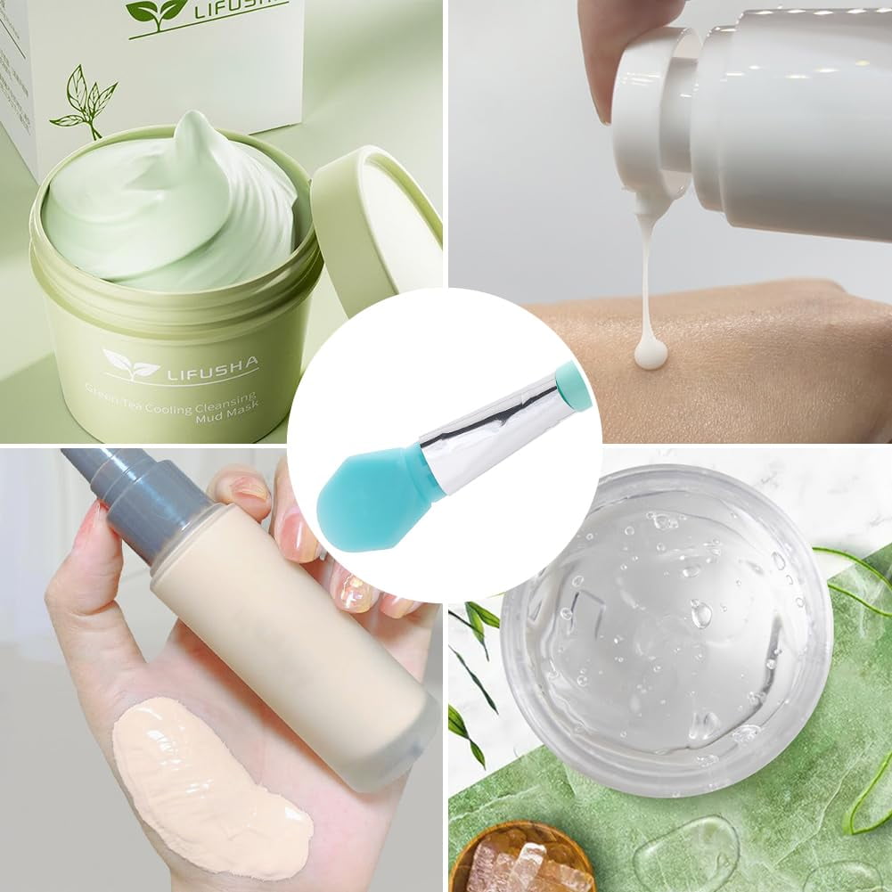 7Pcs 7 Silicone Brush Applicator Kit Green Soft Rubber Flexible Facial Muds Face Applicators Tools Brushes for Body L... - Image 5