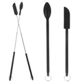 1 Set of Mini Silicone Spoon Cosmetic Spatula Telescopic Silicone Makeup Spoon Beauty Spatula