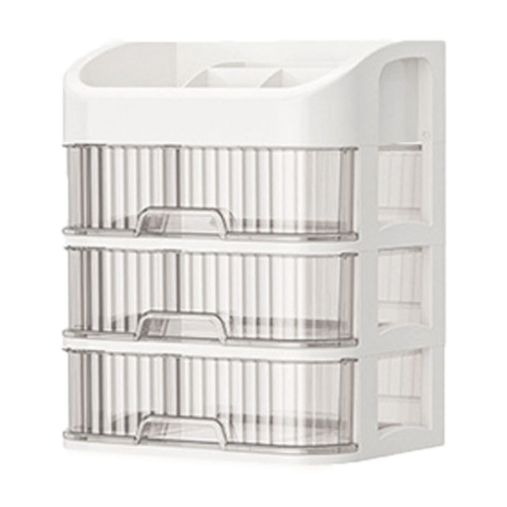 Cosmetics Storage Box Large Makeup Organizer Box Drawers Portable Handle Waterproof Dustproof Skincare Display Cases for Countertop, Bathroo - Image 3