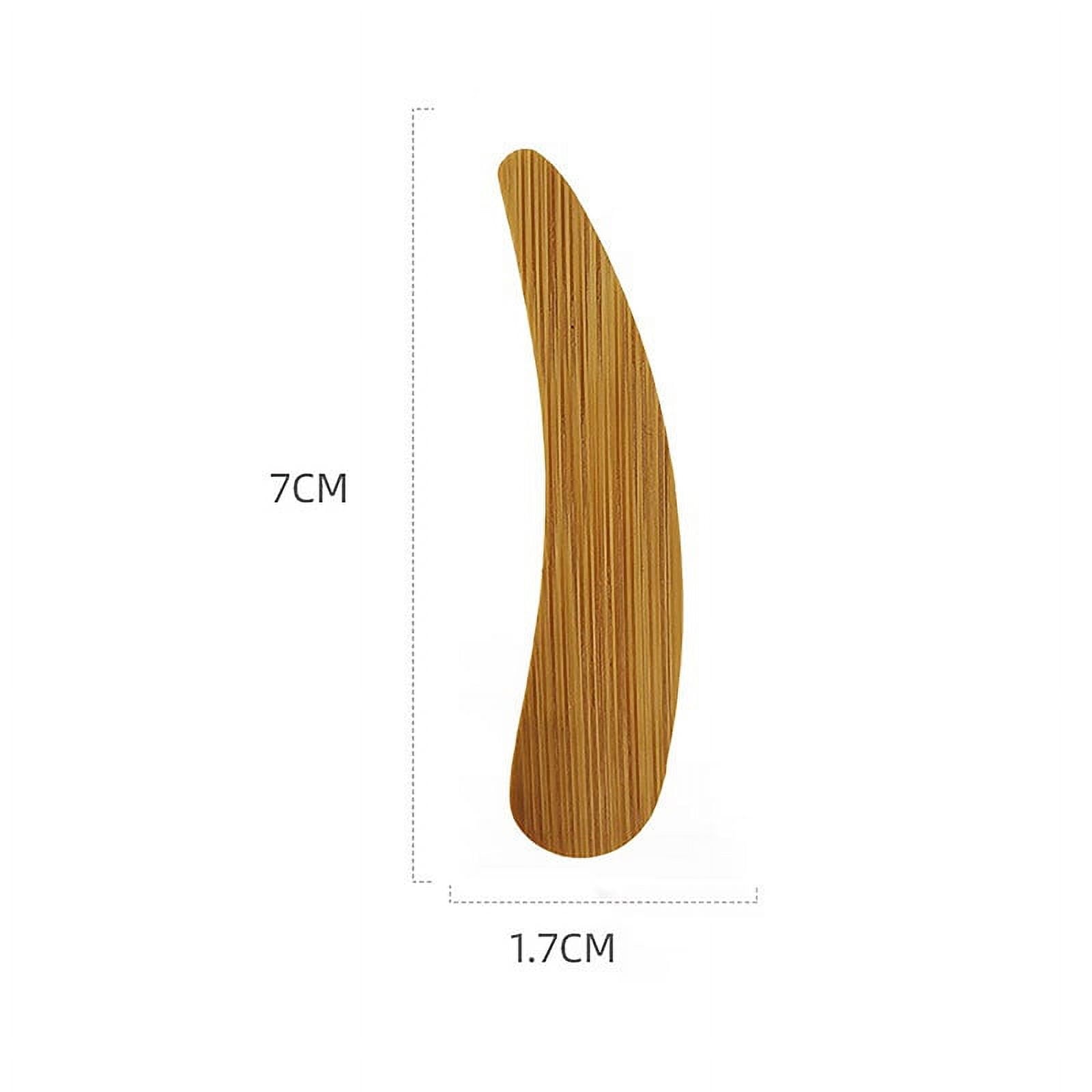 10Pcs Beauty Tool Skincare Cream Spoon Cosmetic Mini Face Clay Ointment Scrub Brush Wooden Bamboo Spatula Curved