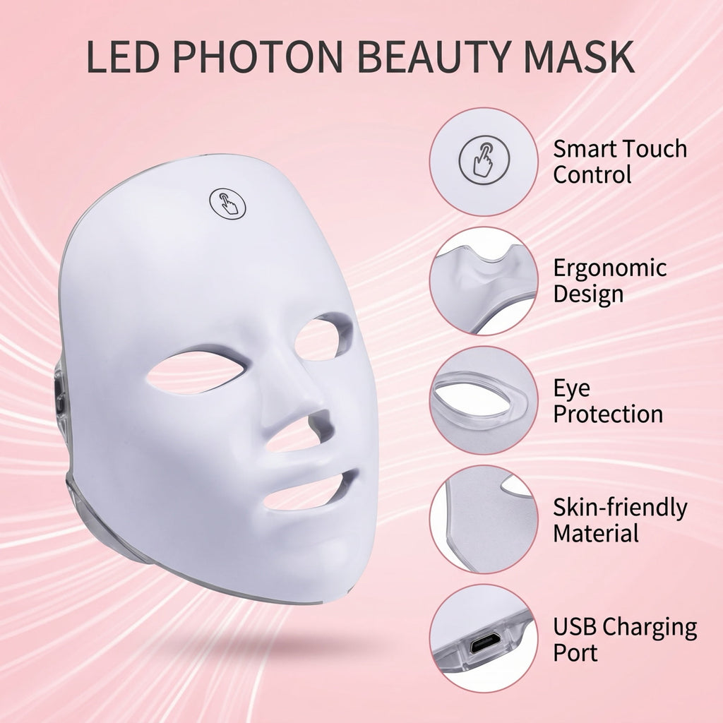 LED Face Massager, 7 Color Light Therapy for Anti-Aging, Acne & Wrinkles - Image 5