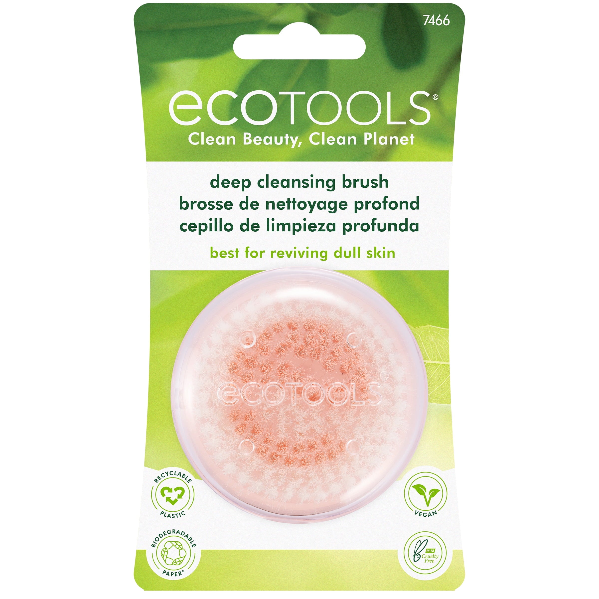 EcoTools Deep Cleansing Facial Brush, for Cleansers, Removes Oil & Dirt, Colors May Vary, 1 Count - Image 3