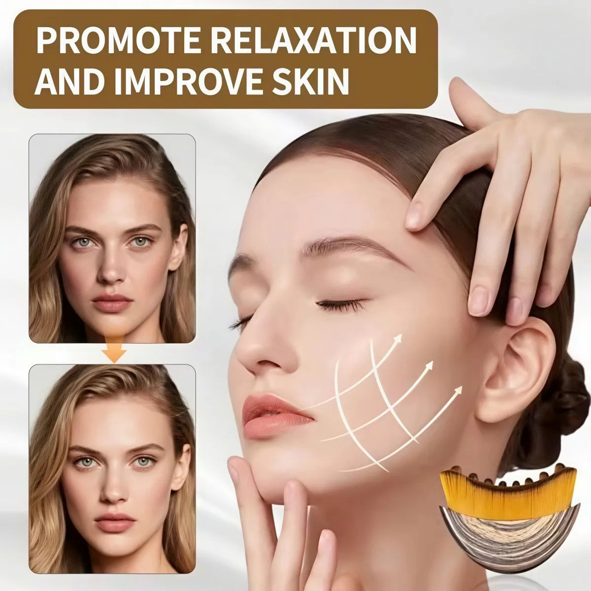 DOAHKSCL Facial Massage Brush, Soft Silicone Lymphatic Drainage Tool for Face Sculpting, Contour & Skin Care - Image 6