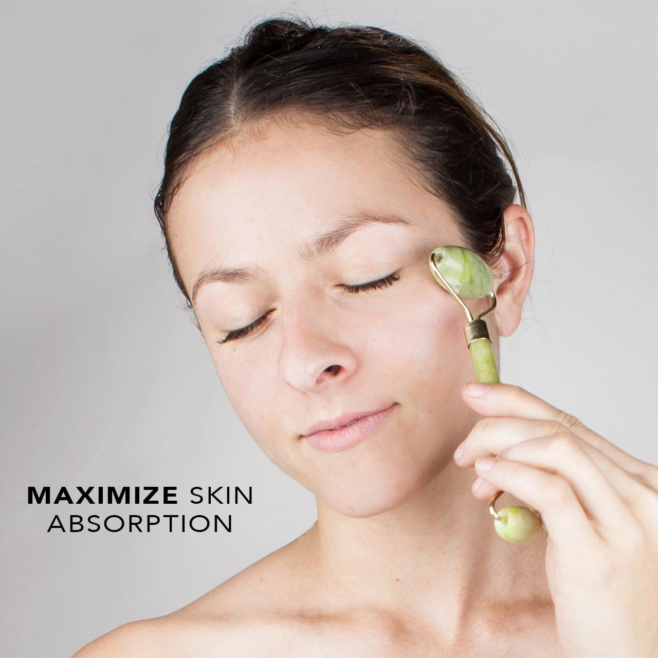 1-Piece Jade Face & Eye Roller for Anti Aging Skin Care - Image 4