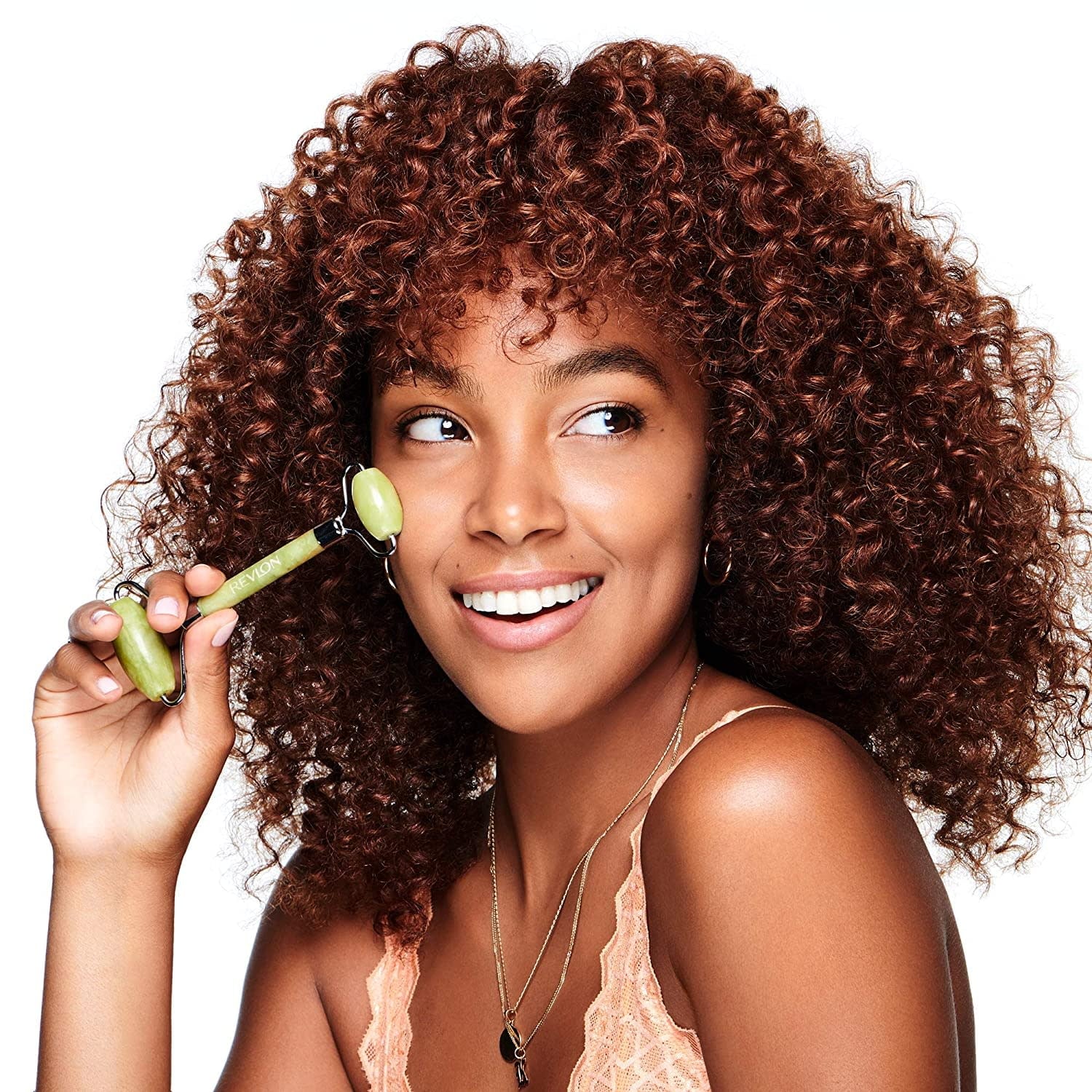 Revlon Jade Stone Facial Roller, Dual-Sided Face Massager to Cool and De-Puff, Jade, 1 count - Image 4