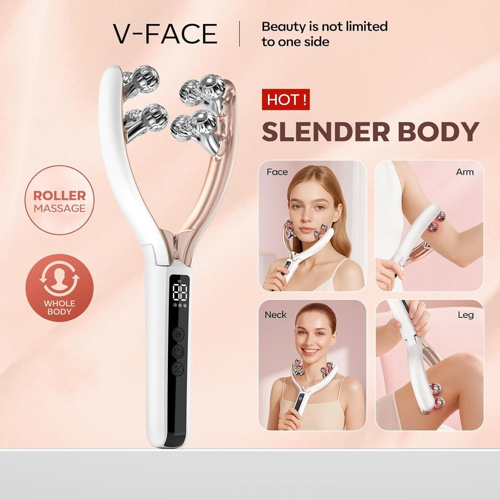 Face Roller Device,Electric Face Lifting Device with Vibration Massage,3-level RF Radio Frequency 9-level Microcurren... - Image 5