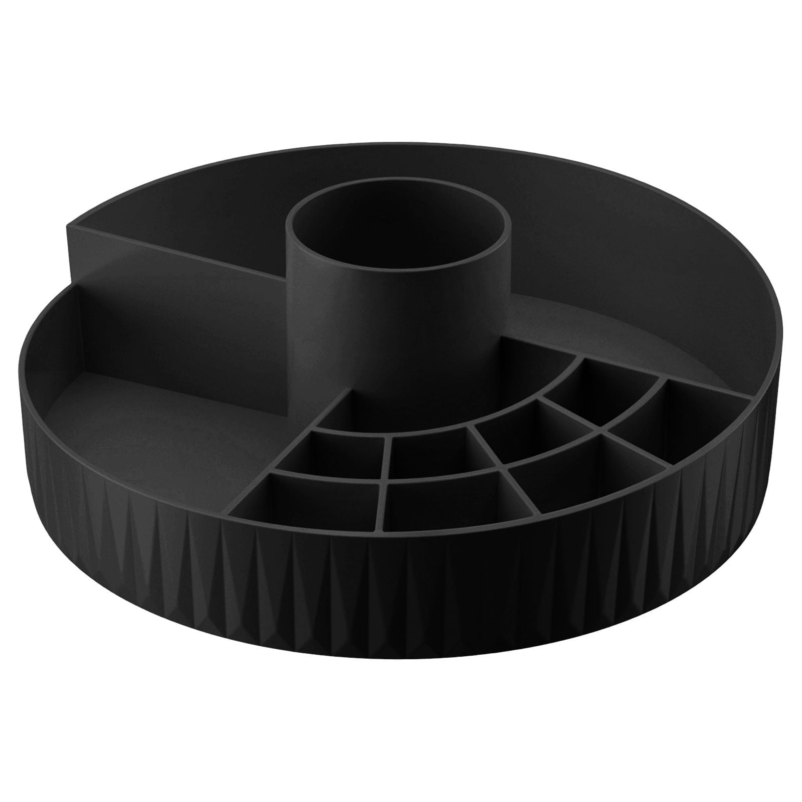 360-Degree Rotating Makeup Organizer with Brush Holder - Cosmetic Storage Box for Skincare, Perfume & Makeup on Dress... - Image 2