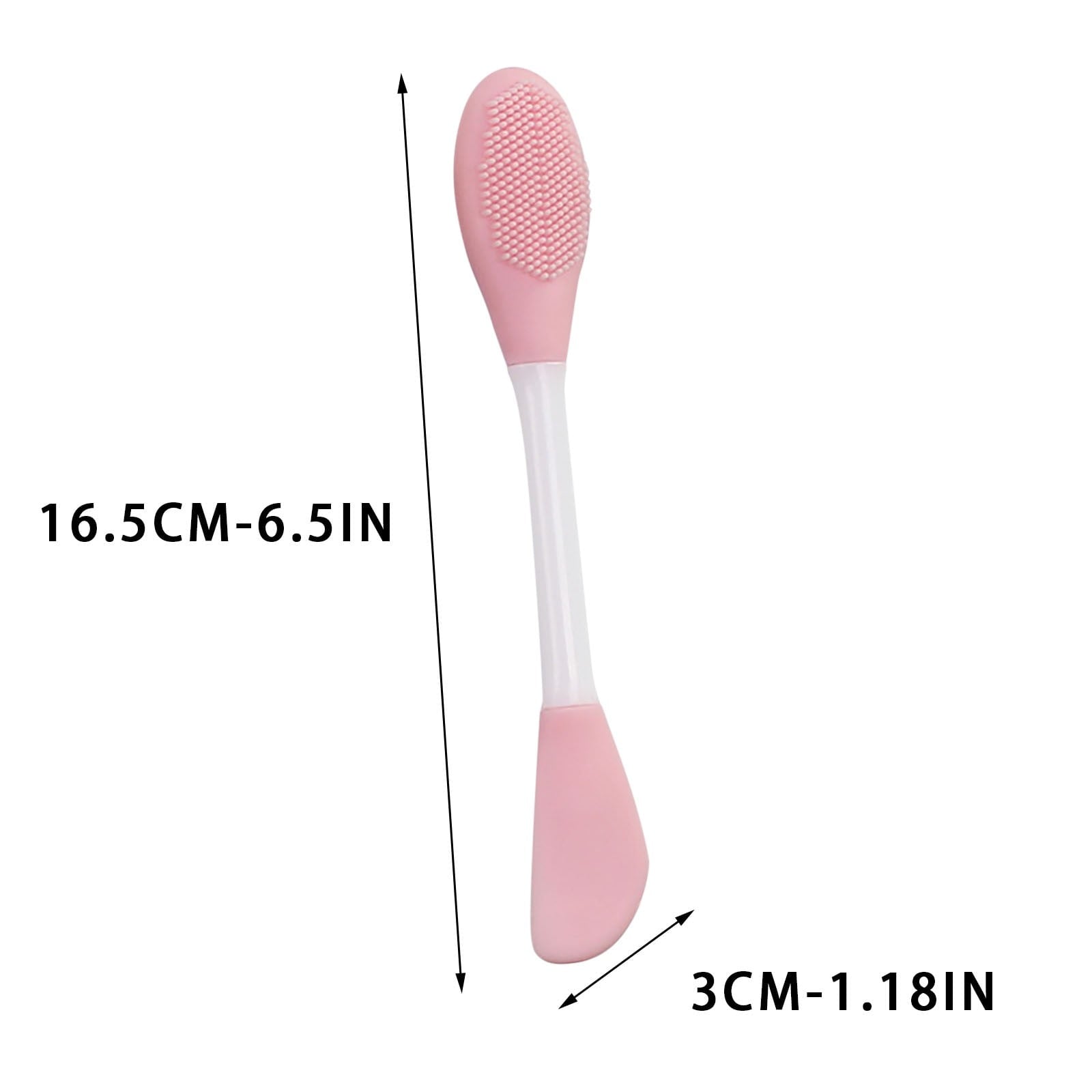 YiFudd Double Head Silicone Facial Mask Brush, Beauty and Skincare Tools, Mud Mask Mixing Brush, Soft Rubber Head Facial Cleaning Brush (Pin - Image 2