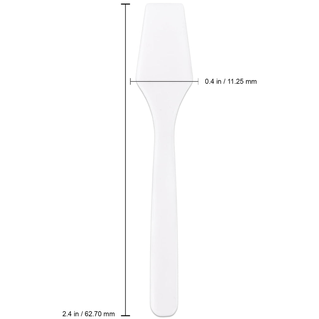 200 Cosmetic Disposable Plastic 2.5” Spatulas for Skin Care Facial Mask Spatula (White – 200 in a Box) - Image 2