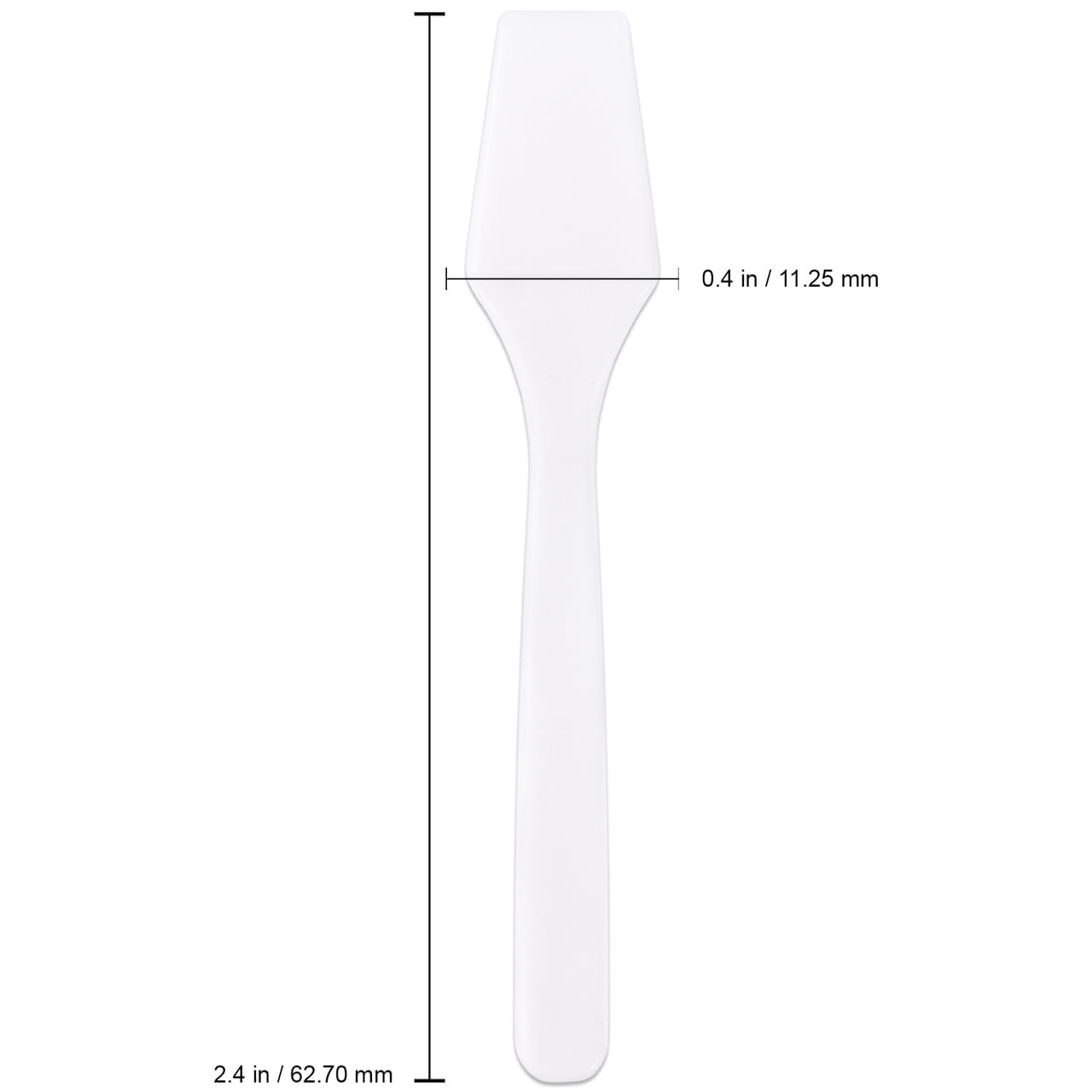 200 Cosmetic Disposable Plastic 2.5” Spatulas for Skin Care Facial Mask Spatula (White – 200 in a Box) - Image 2