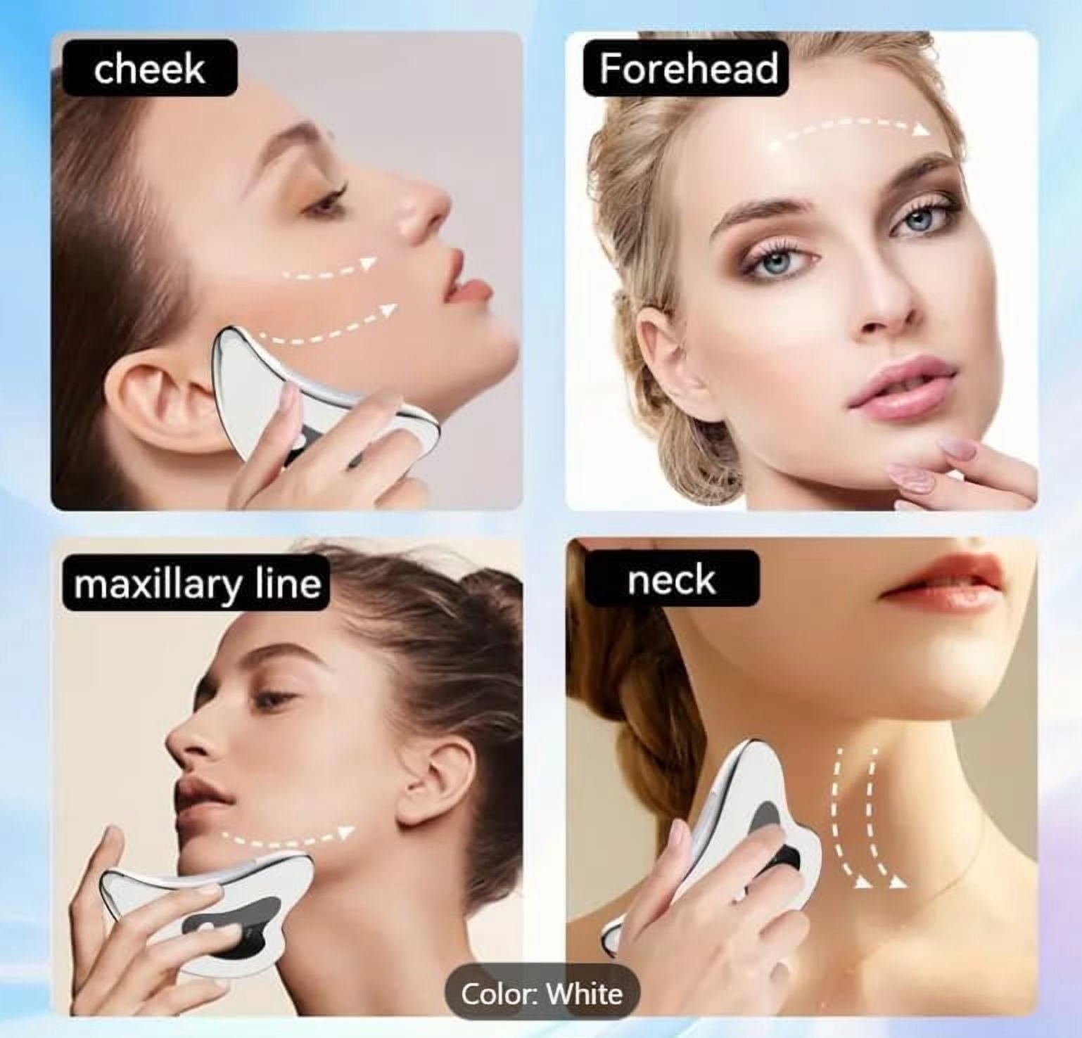 Electric Gua Sha Facial Tools - Face Sculpting Tool/Lift Device - Heated & Vibration & Red Light Massager, Anti-Aging... - Image 5