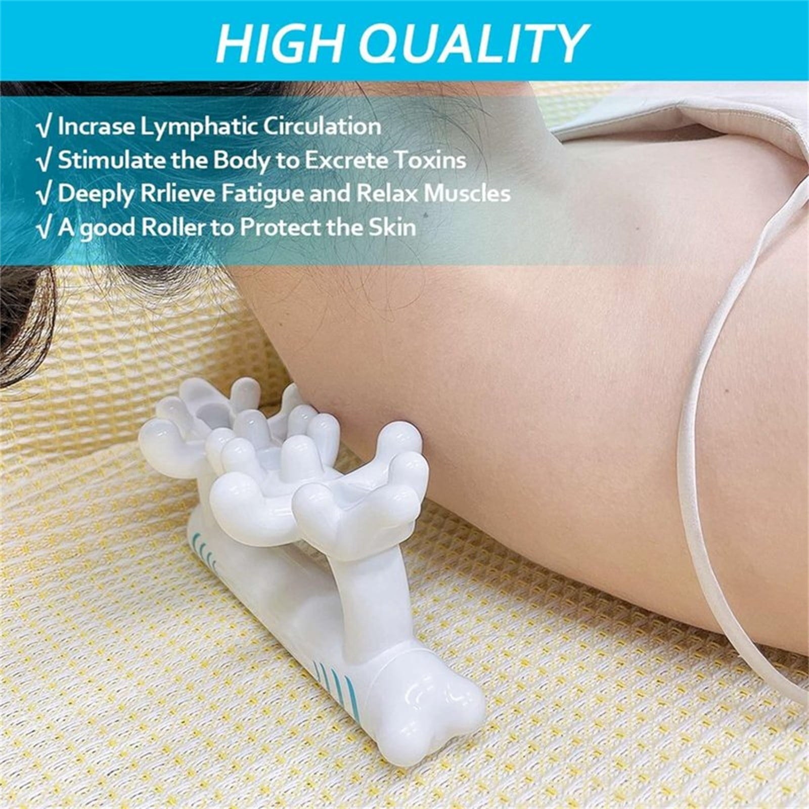 Tkrady Fascia Massage Tool, Manual Relieve Fatigue Deep Tissue Fascia Massaging Tool, Fascia Blaster for Neck Shoulders Calves, Gua Sha Faci - Image 3