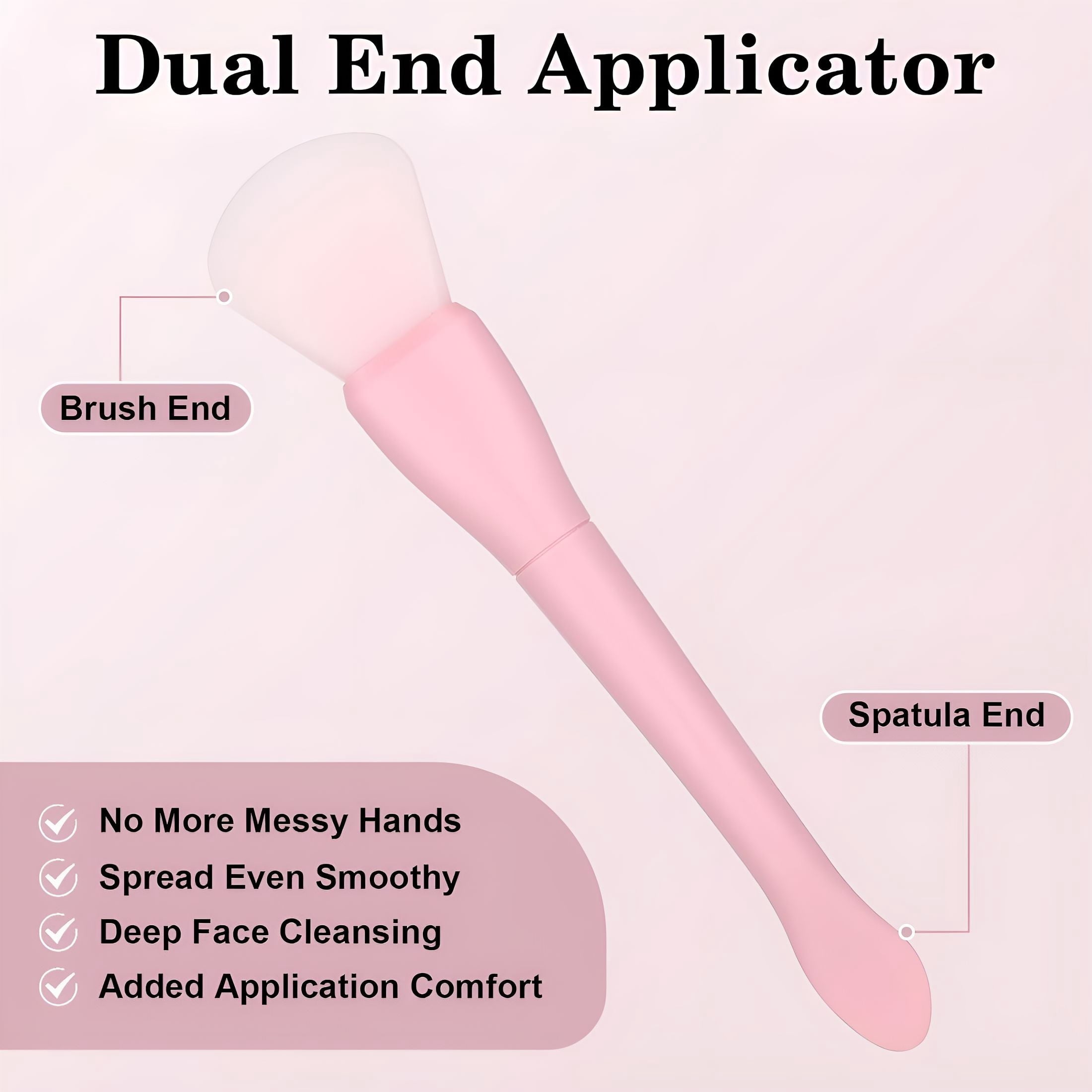 2Pcs Silicone Face Mask Brush Applicator Soft Face Mask Applicator Face Mask Spatula Facial Mask Brush Skincare Appli... - Image 5
