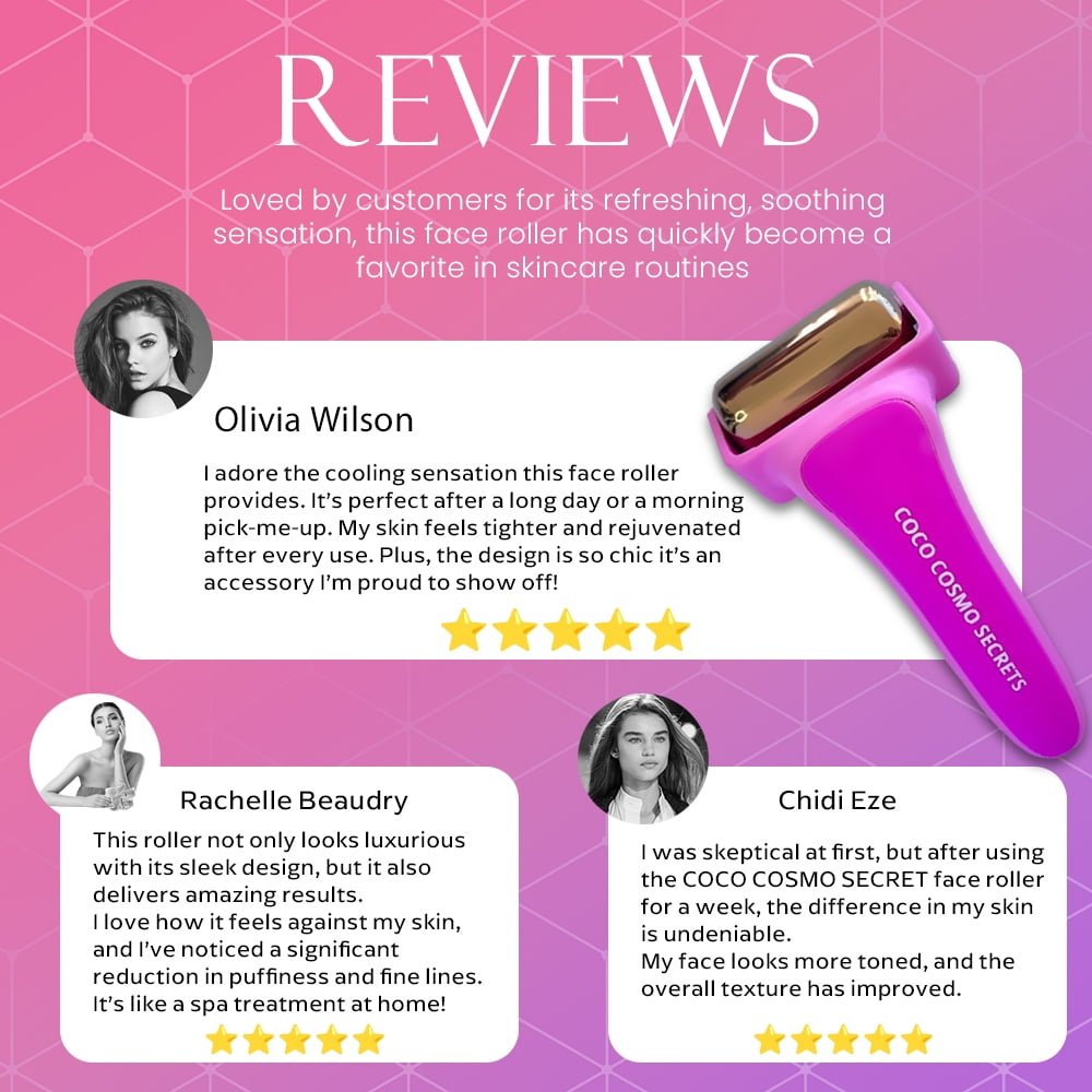 Ice Face Roller for Women - Face & Eye Puffiness Relief - Anti-Aging Skin Care for Wrinkles Stainless Steel Gadget for Radiant Skin - Image 3