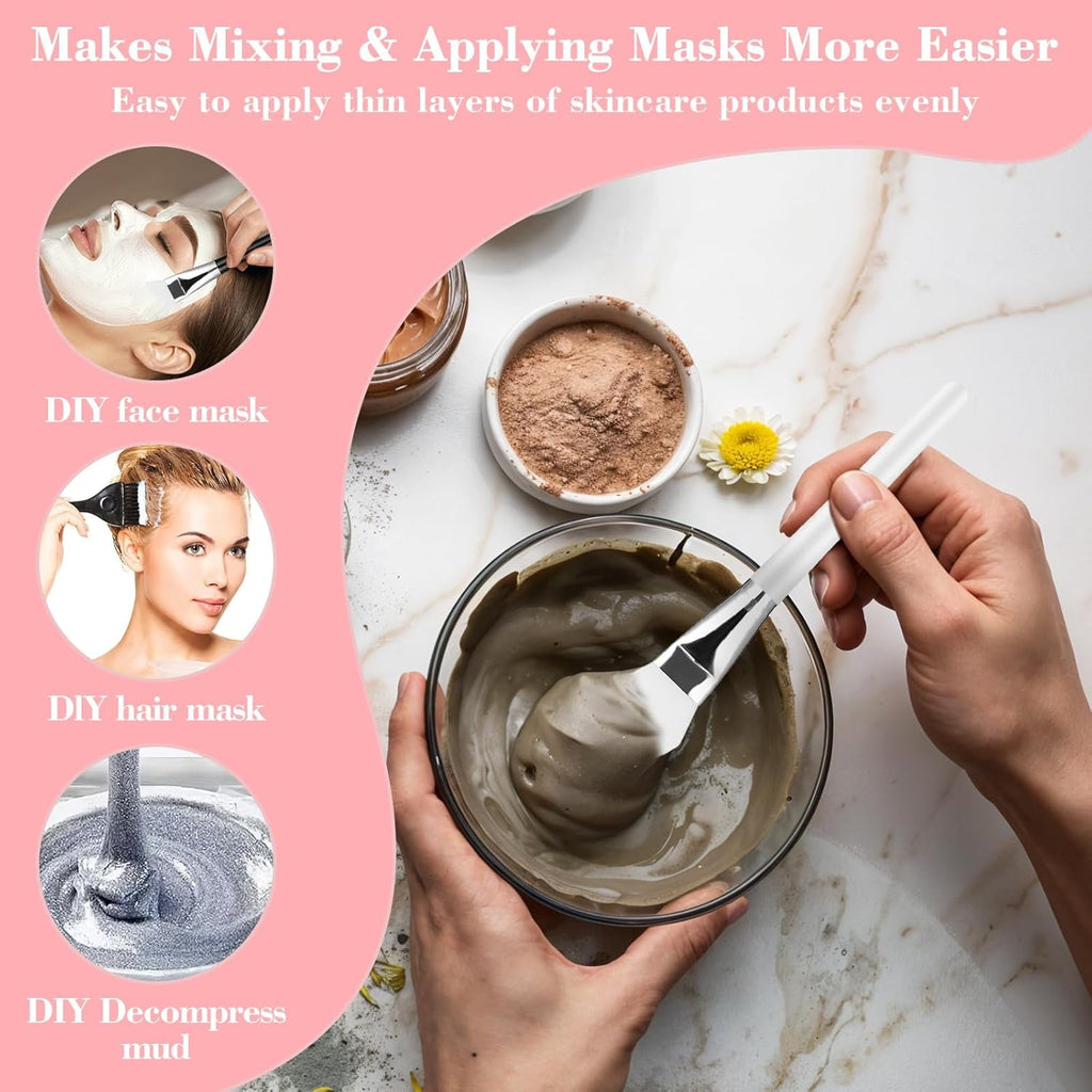 2 PCS Silicone Face Mask Brush Mask Applicator Face Mask Spatula Facial Mask Brush Skincare Applicator, Applicator To... - Image 4