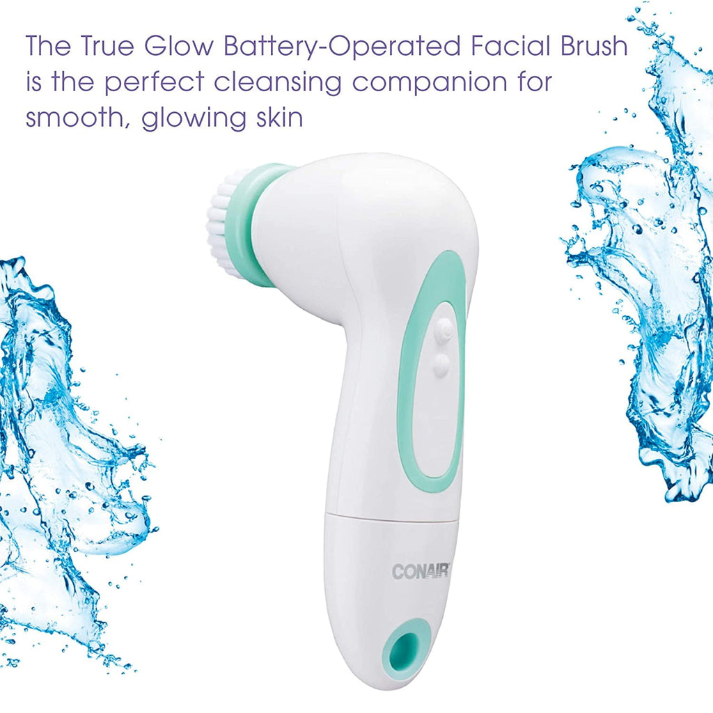 True Glow by Conair Battery Operated Facial Cleansing Brush FCB6 - Image 5