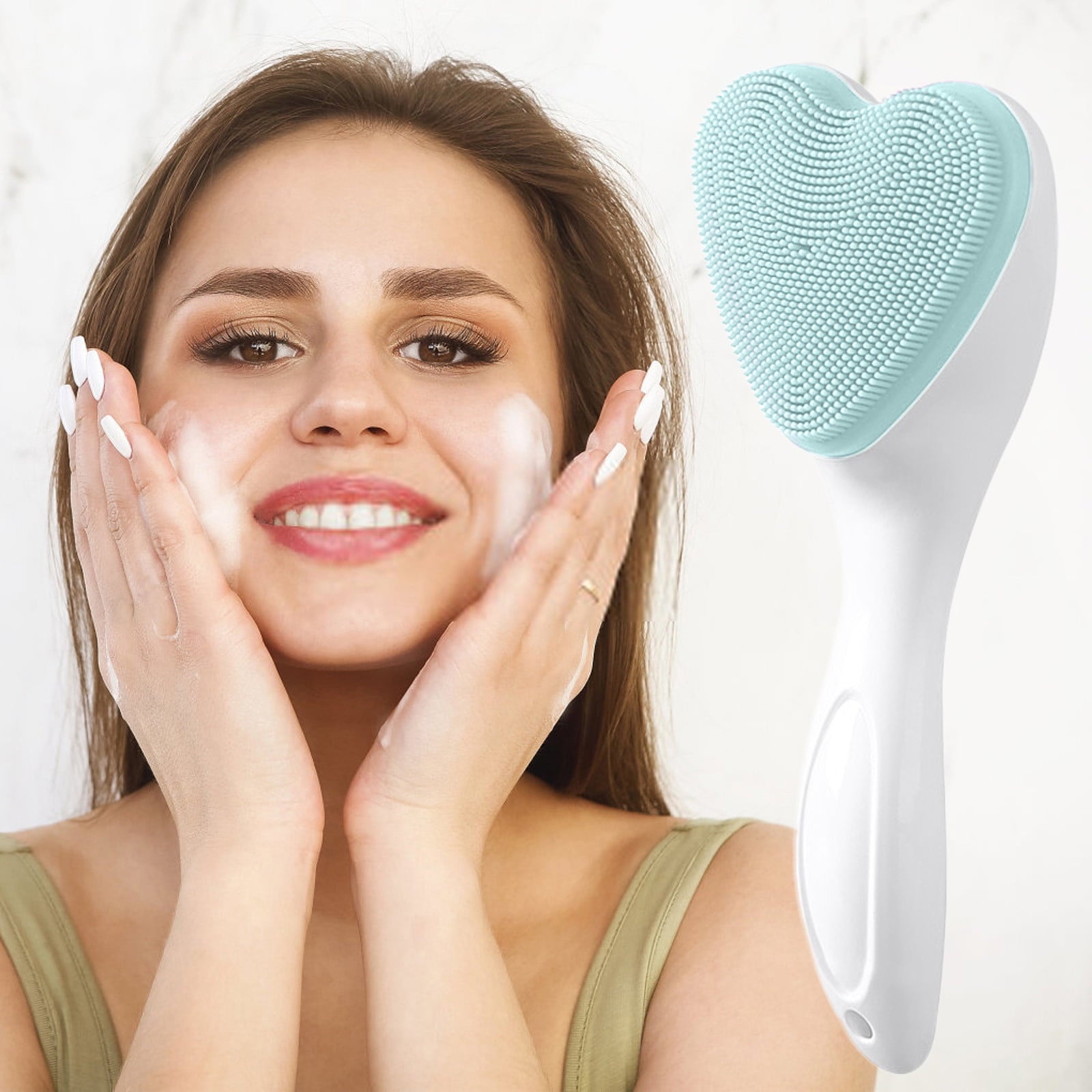 Facial Cleansing Brush Device Deep Pore Cleanser Tool with Gentle Exfoliating Action for Makeup Removal and Skin Beauty - Image 5