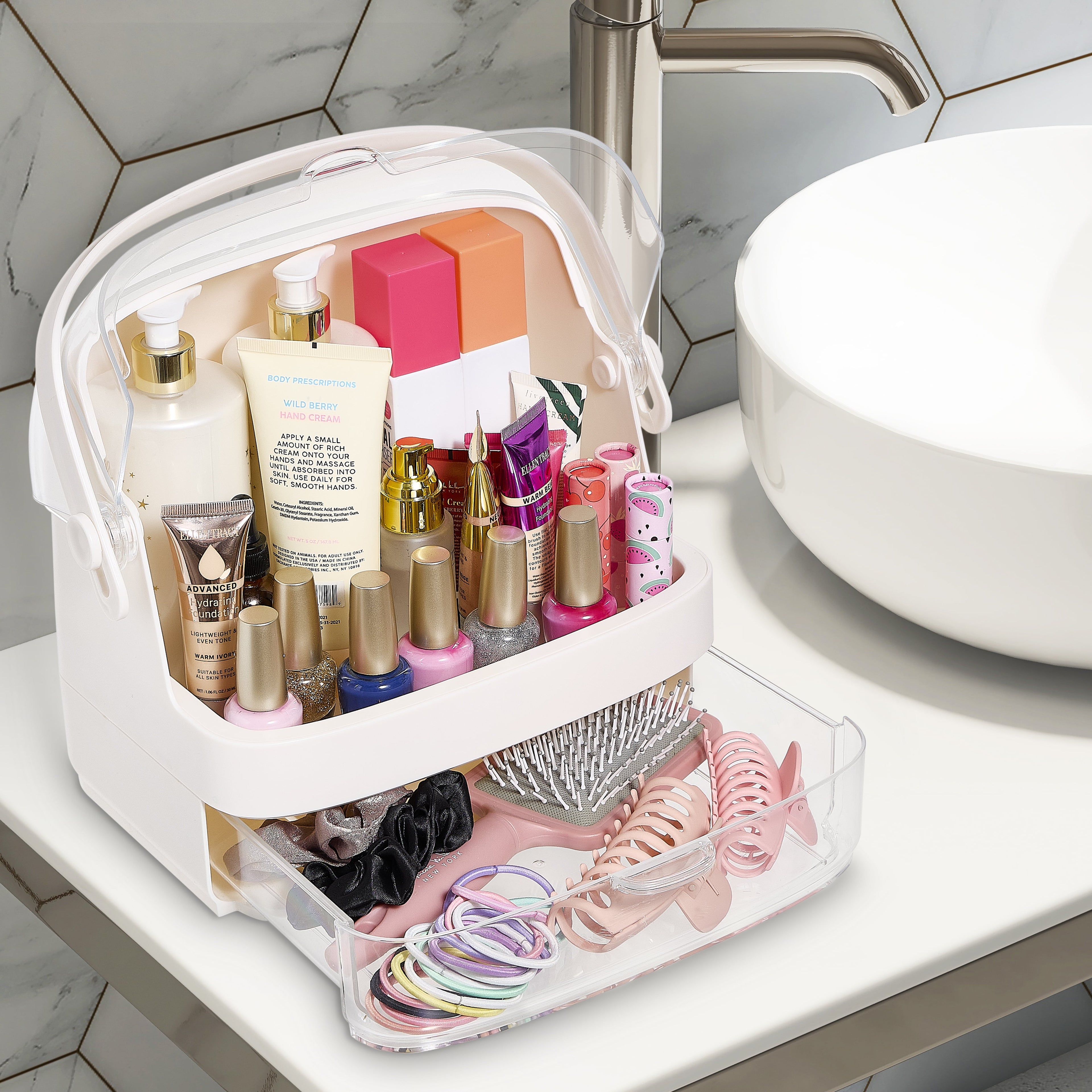 Makeup Organizer Skincare Organizers - Cosmetic Display Cases with Transparent Cover, SkinCare Organizers for Bathroo... - Image 5
