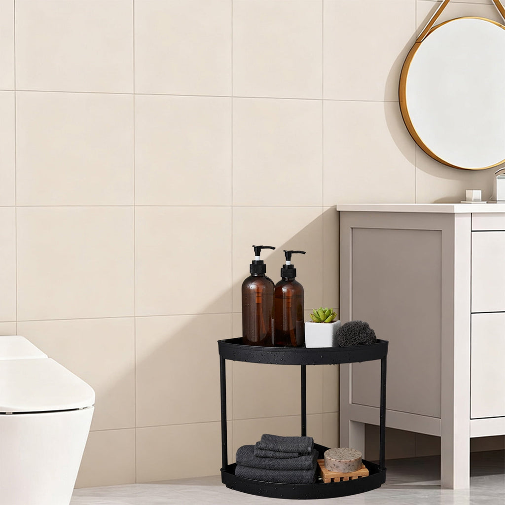Corner Bathroom Counter Organizer, 2 Tier Bathroom Shelf, Vanity Skincare Storage for Toiletries Decor, Makeup, Dresser - Image 6