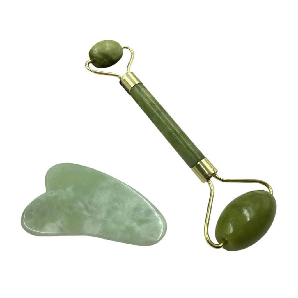 Jade Roller for Face - Gua Sha Tools, Aging Wrinkles, Puffiness Facial Skin Massager, Premium Authentic Stone - Image 2
