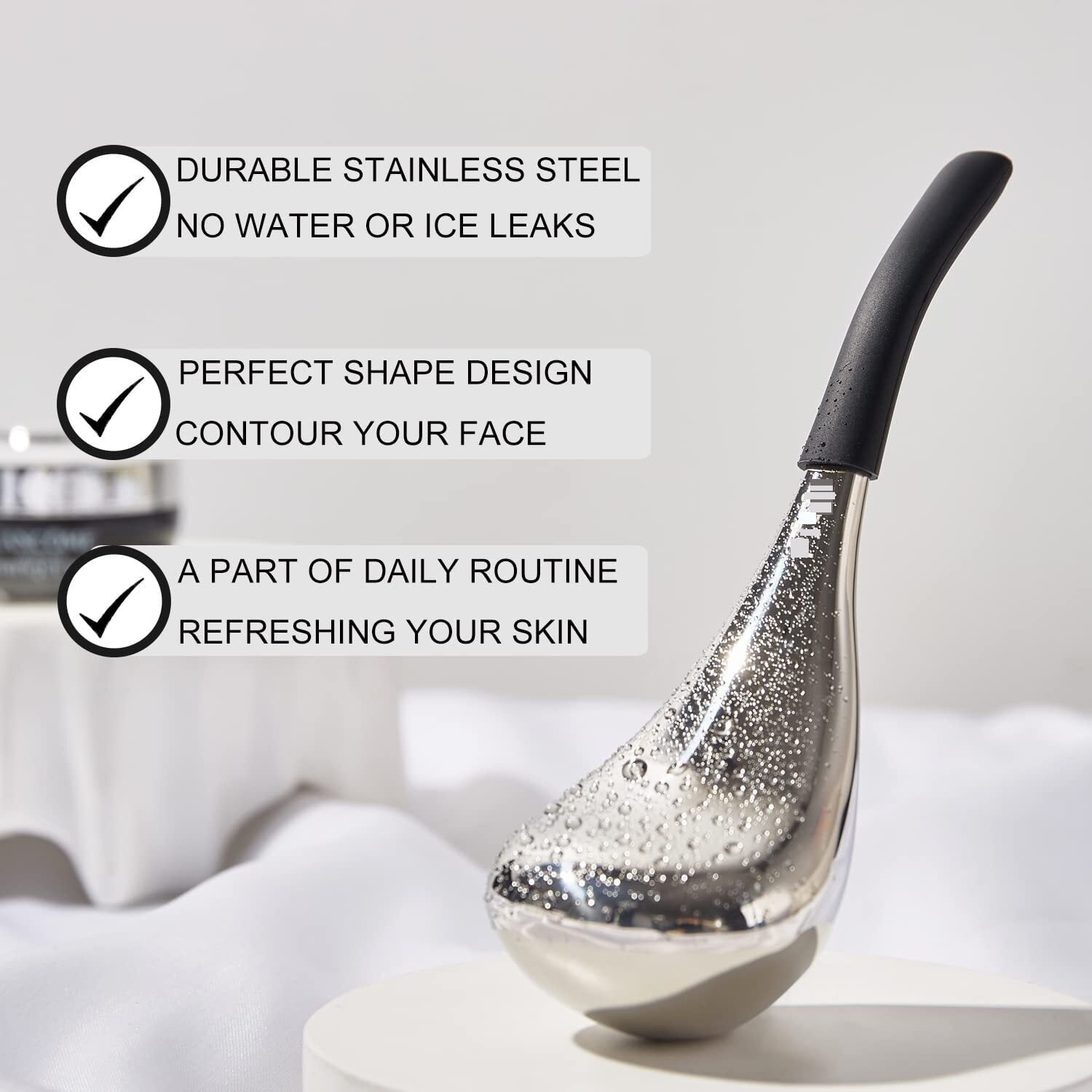 Zeya Ice Globes Facial Skin Care Tools for Women Face Eyes, Stainless Steel Face Beauty Cryo Sticks for Girls Ladies - Image 2