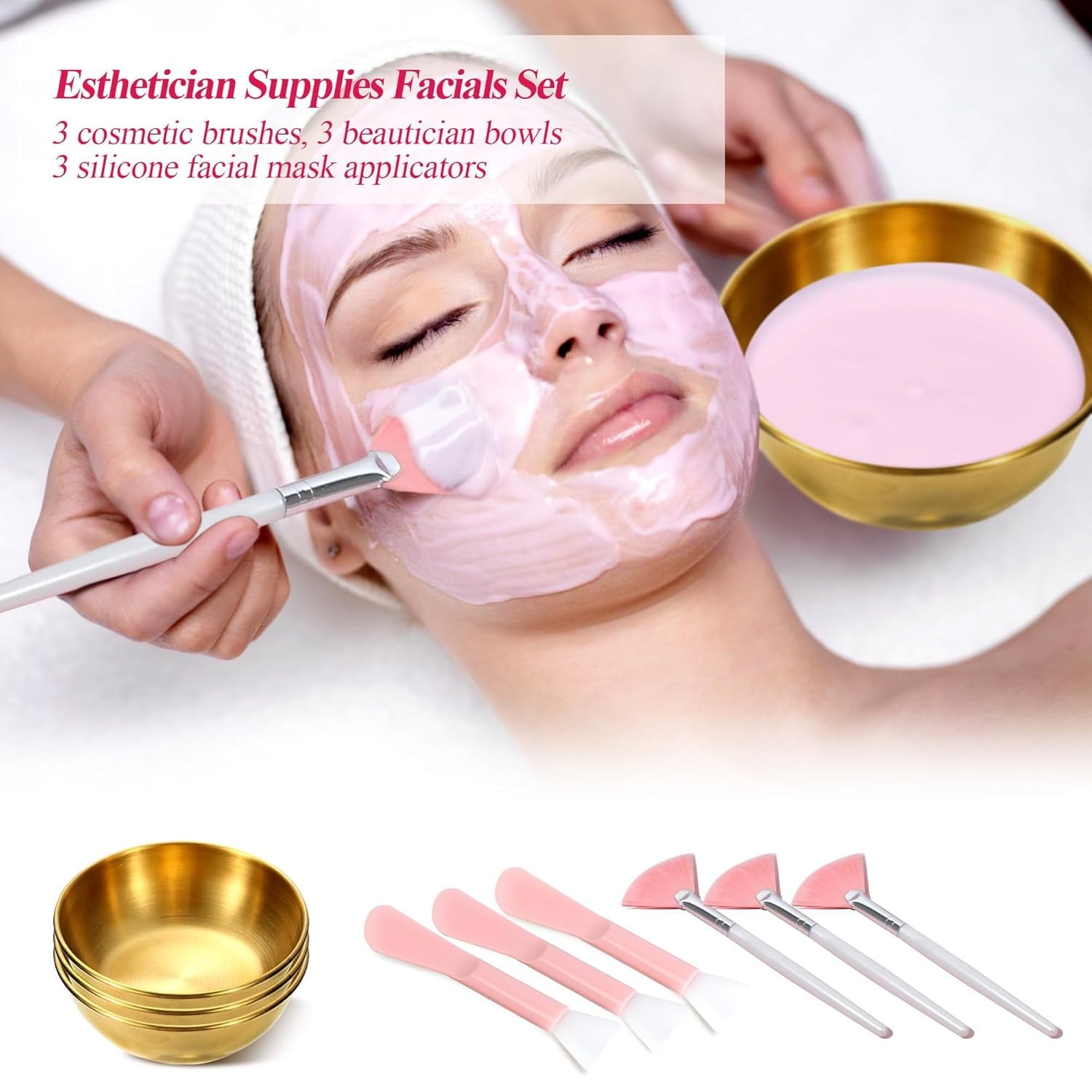 Professional Facial Bowls Set for Estheticians - 9 Pcs Mixing Bowls with Brush & Spatula | Facial Mask Mixing Kit for... - Image 6
