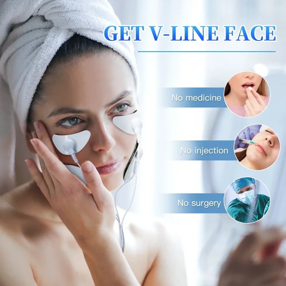 Portable Muscle Stimulator Facial Massager Mat 4 Head, Electric Massager Facial Tools - Face Sculpting Tool - Image 2