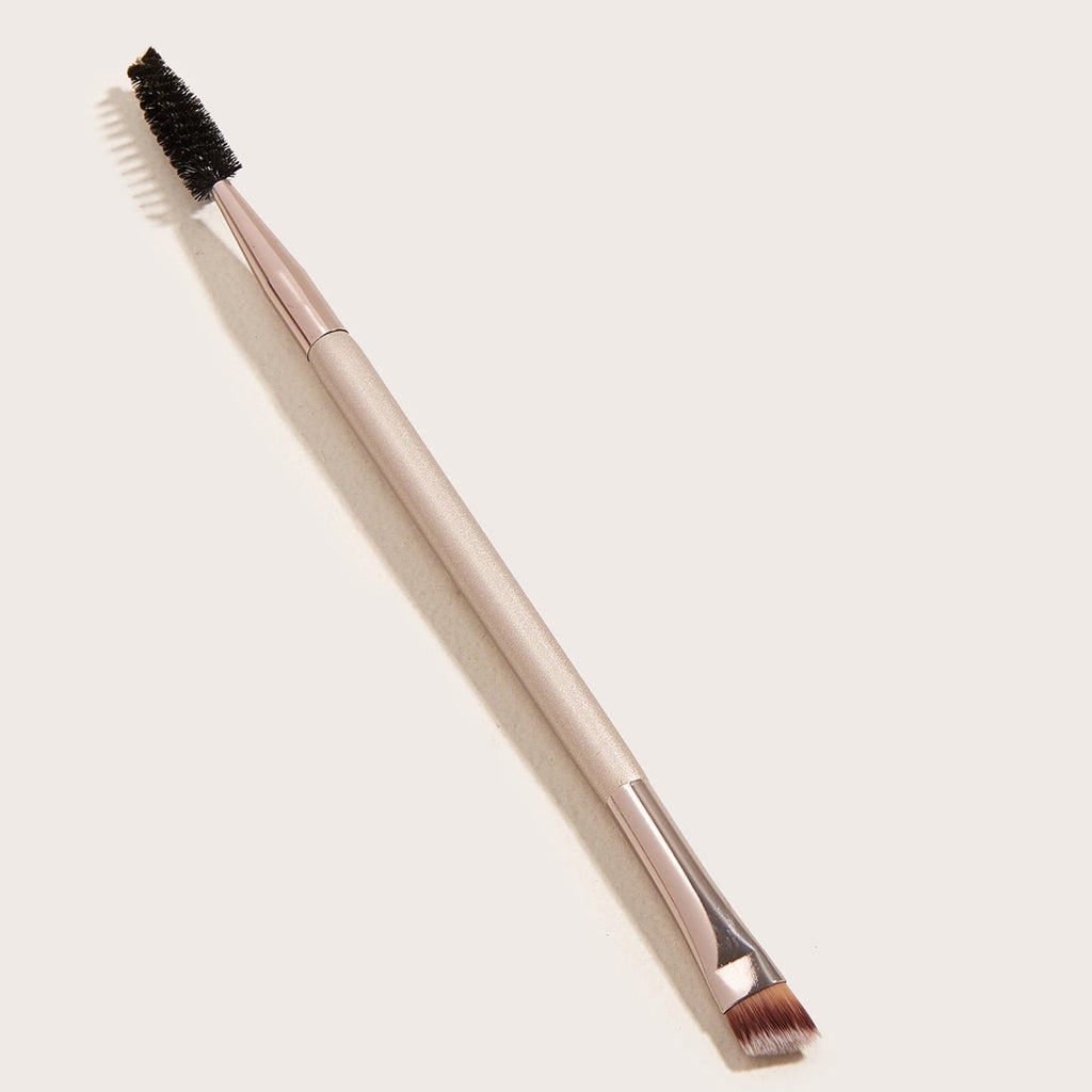 Professional Double-Ended Angled Eye Brow and Spoolie Champagne Gold - Image 6