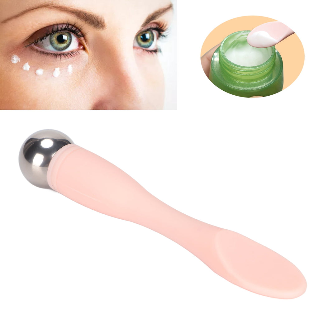 Eye Cream Applicator Wand Stick Silicone Facial Massage Spatula Roller to Reduce Dark Circles and Puffiness, Pink Ski... - Image 5