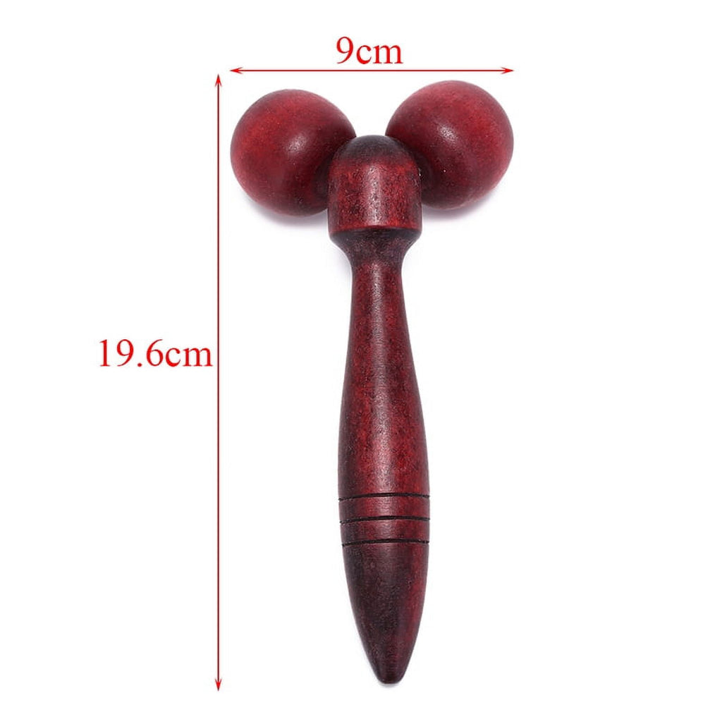 wooden ball roller massager tool reflexology hand face body relax random colorAL - Image 4